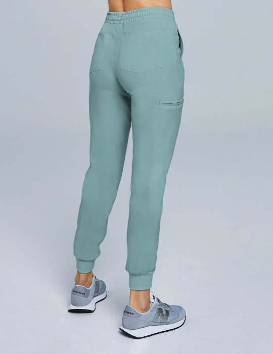 Spodnie Joggery Damskie - DUSTY GREEN