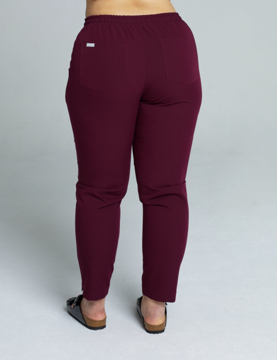 Spodnie damskie Basic - BURGUNDY