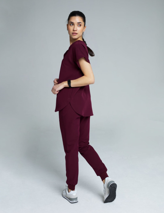 Spodnie Joggery Damskie - BURGUNDY
