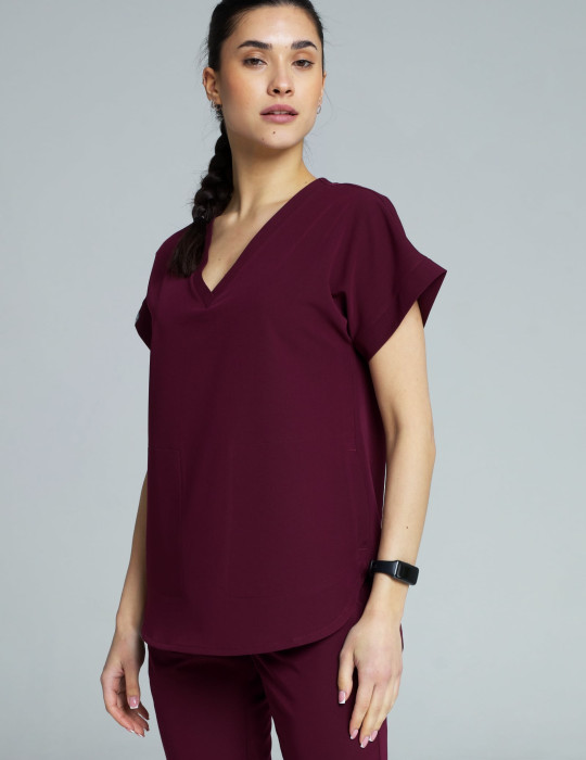 Bluza Medyczna Kendall - BURGUNDY