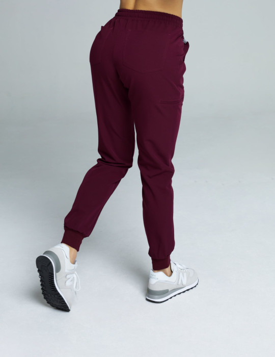 Spodnie Joggery Damskie - BURGUNDY