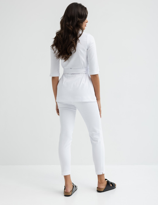 Női Orvosi Nadrág Slim Fit - WHITE