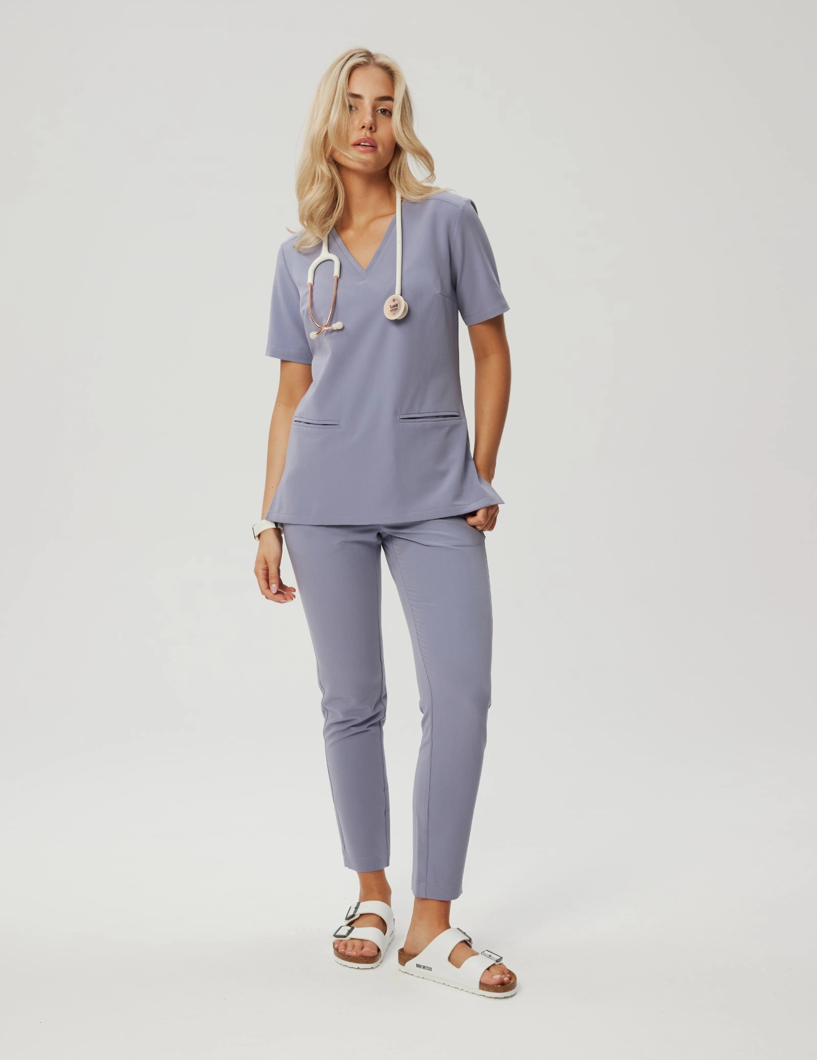 Női Orvosi Felső Casy - MILKY LAVENDER