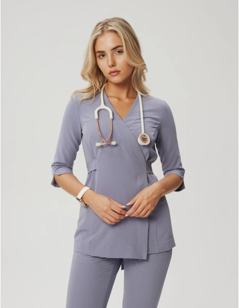 Női Orvosi Felső Kötős Rosalie - MILKY LAVENDER