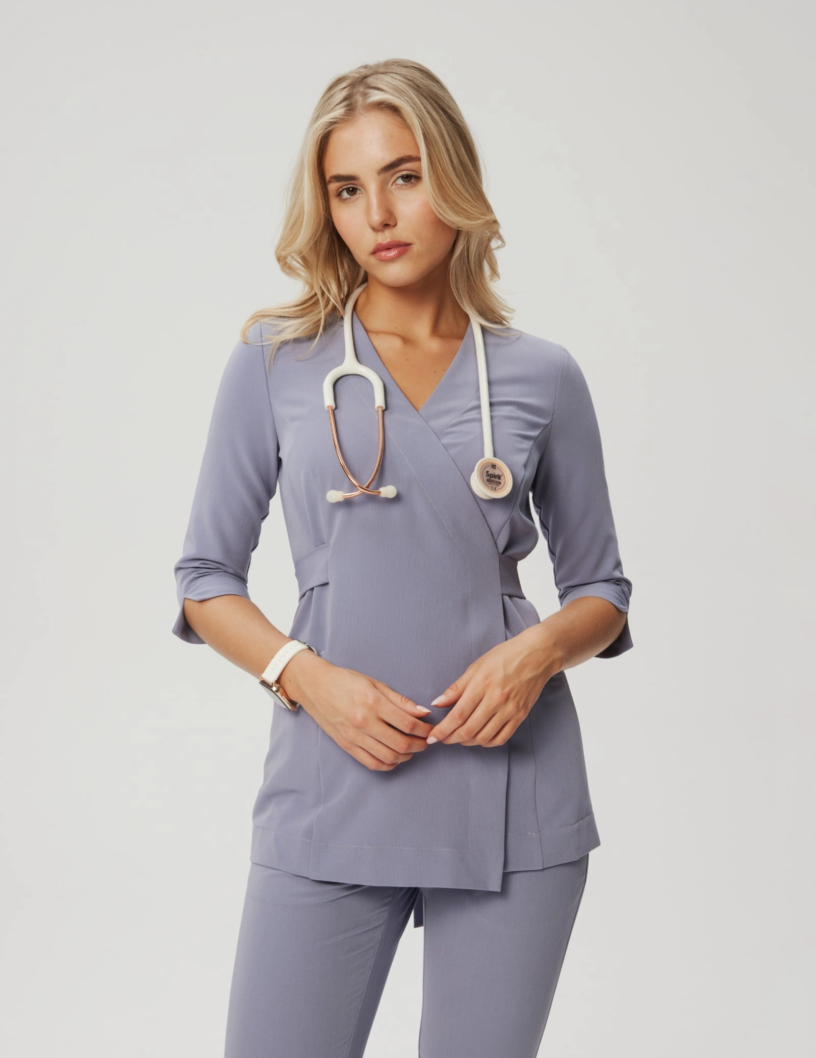 Női Orvosi Felső Kötős Rosalie - MILKY LAVENDER