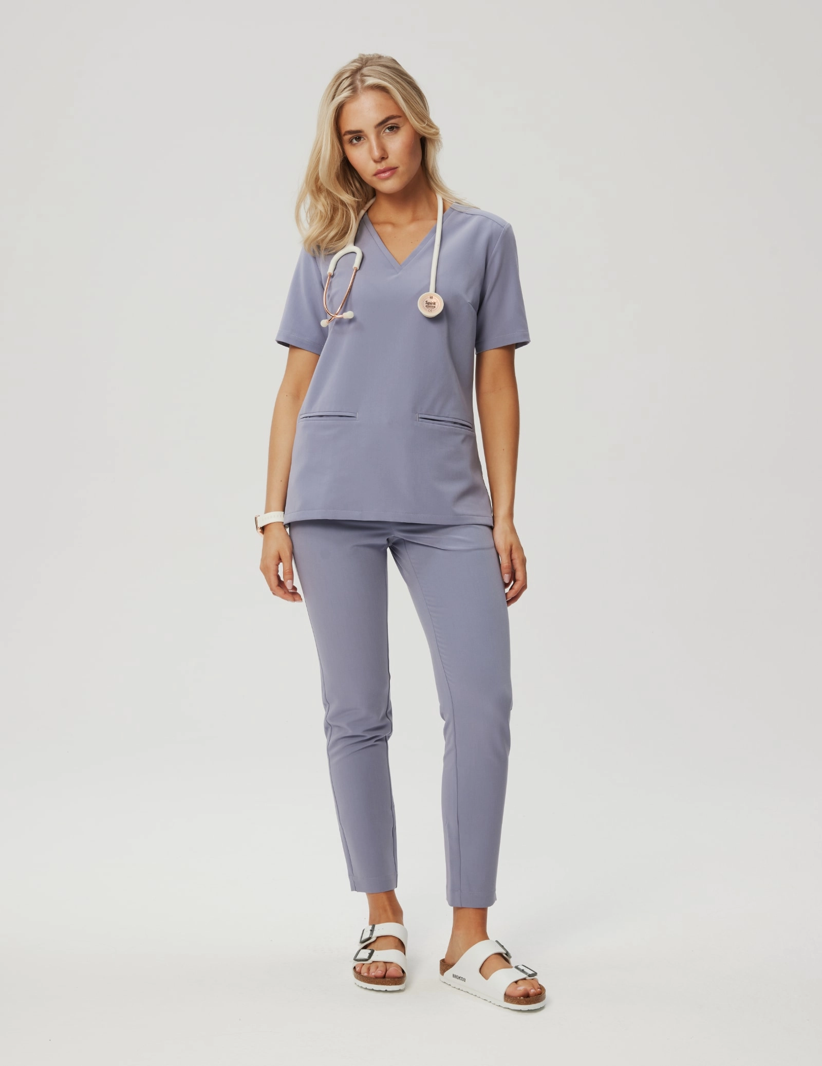 Női Orvosi Nadrág Basic - MILKY LAVENDER