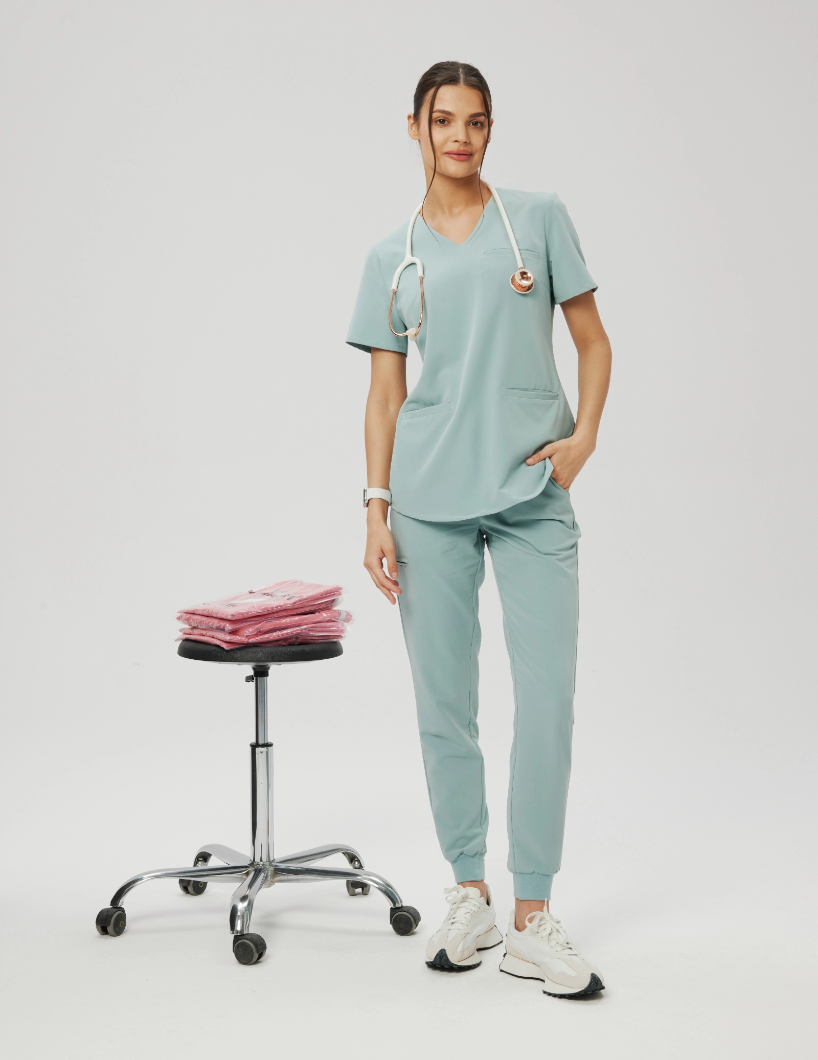 Női Orvosi Felső Grace - ICE BLUE