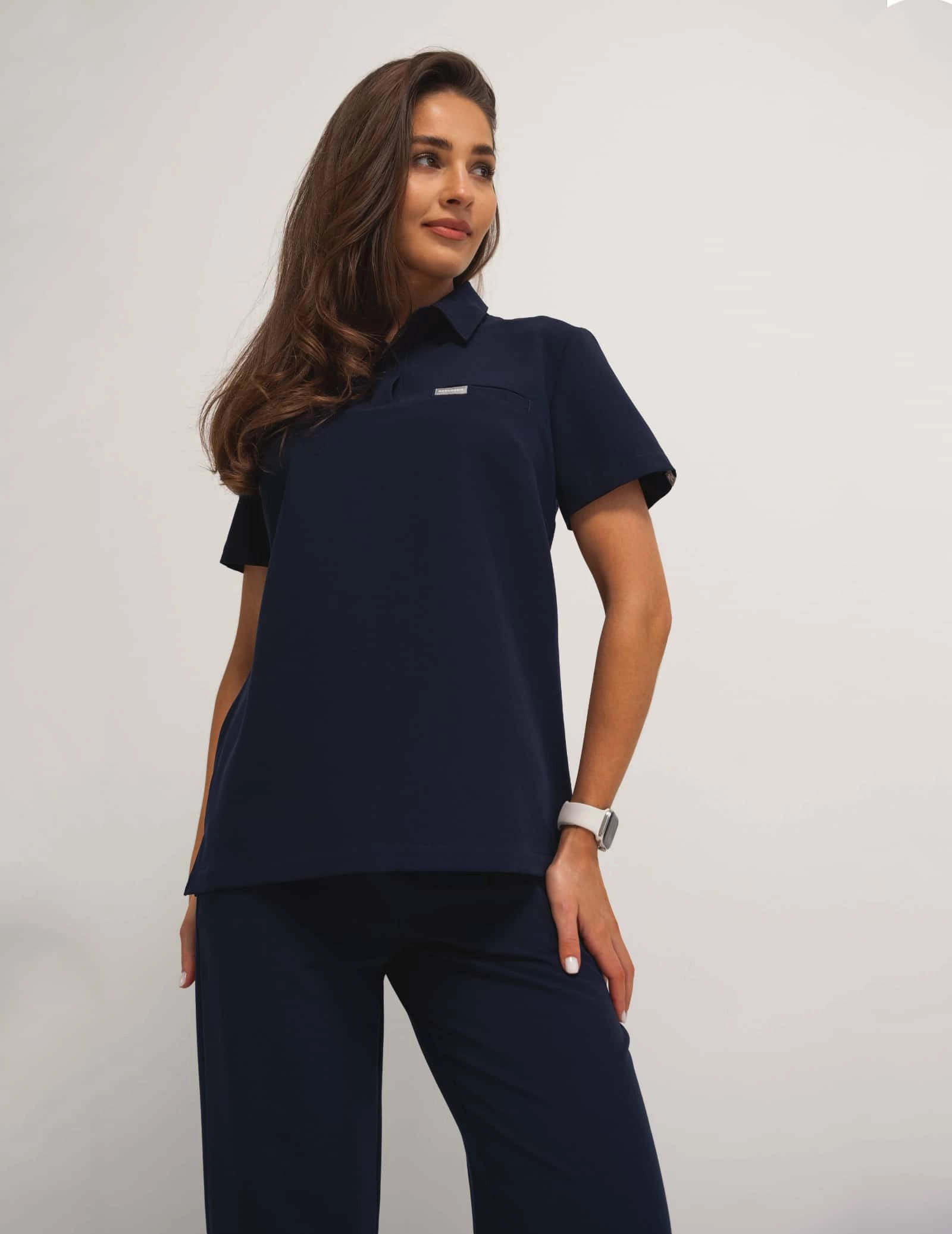 Női Orvosi Galléros Polo - DARK NAVY
