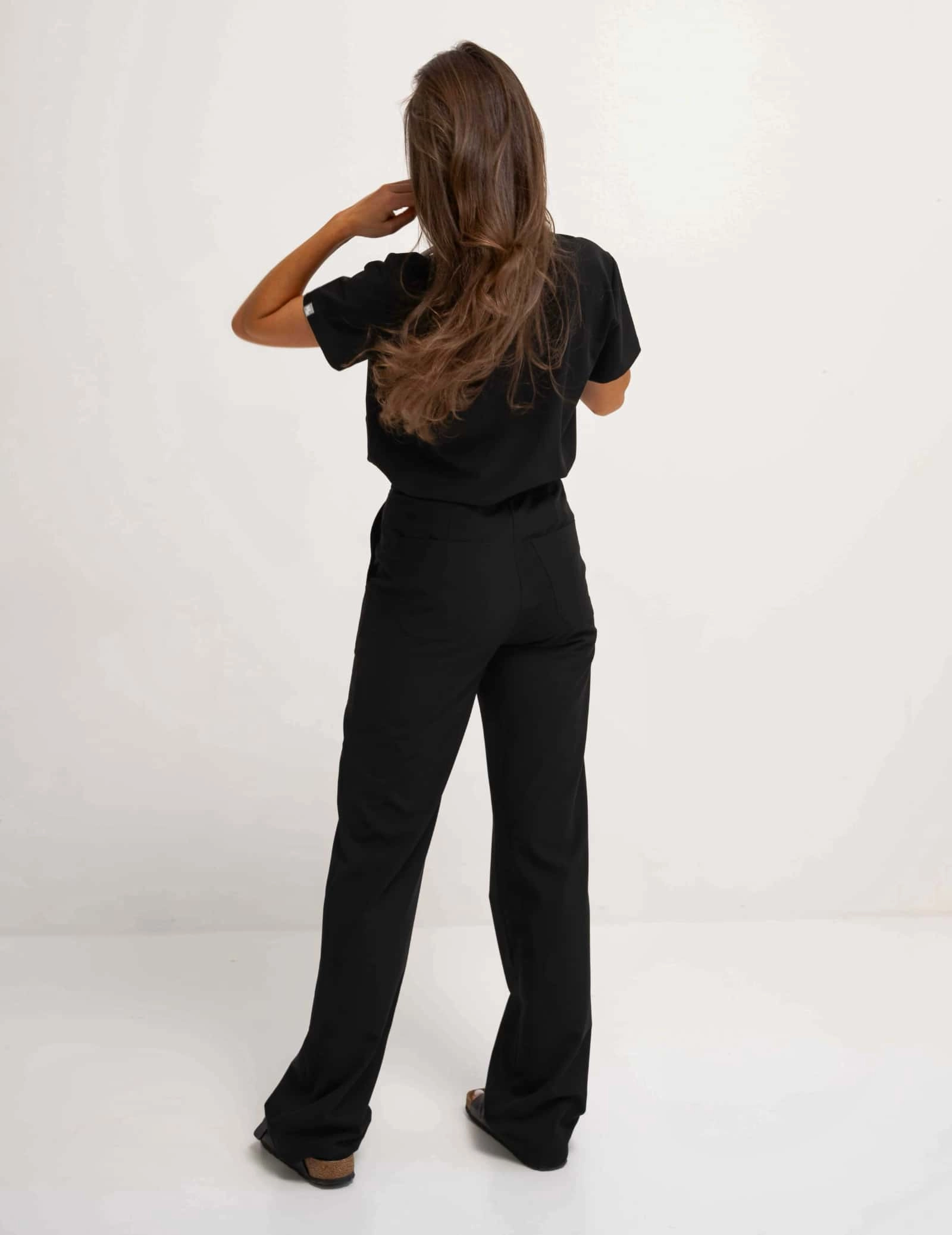 Női Orvosi Galléros Polo - BLACK