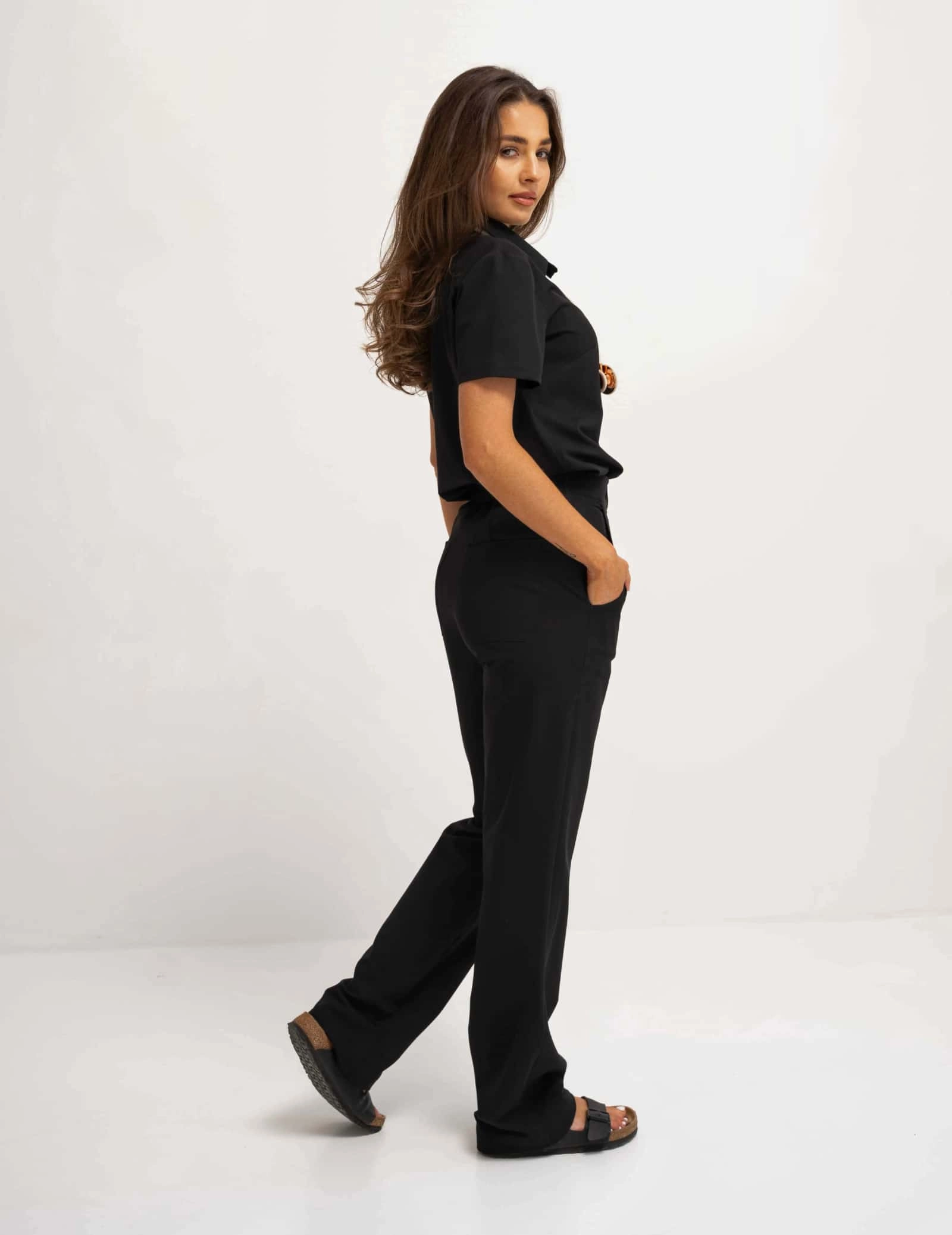 Női Orvosi Nadrág Tiffany - BLACK