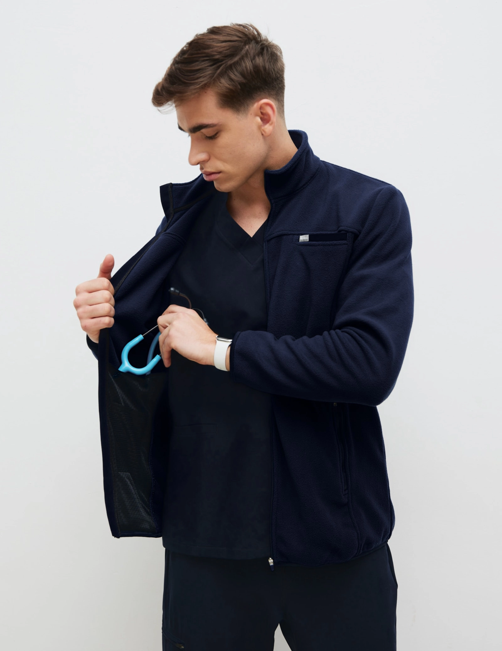 Férfi Polár Dzseki COZY HEAT - DARK NAVY