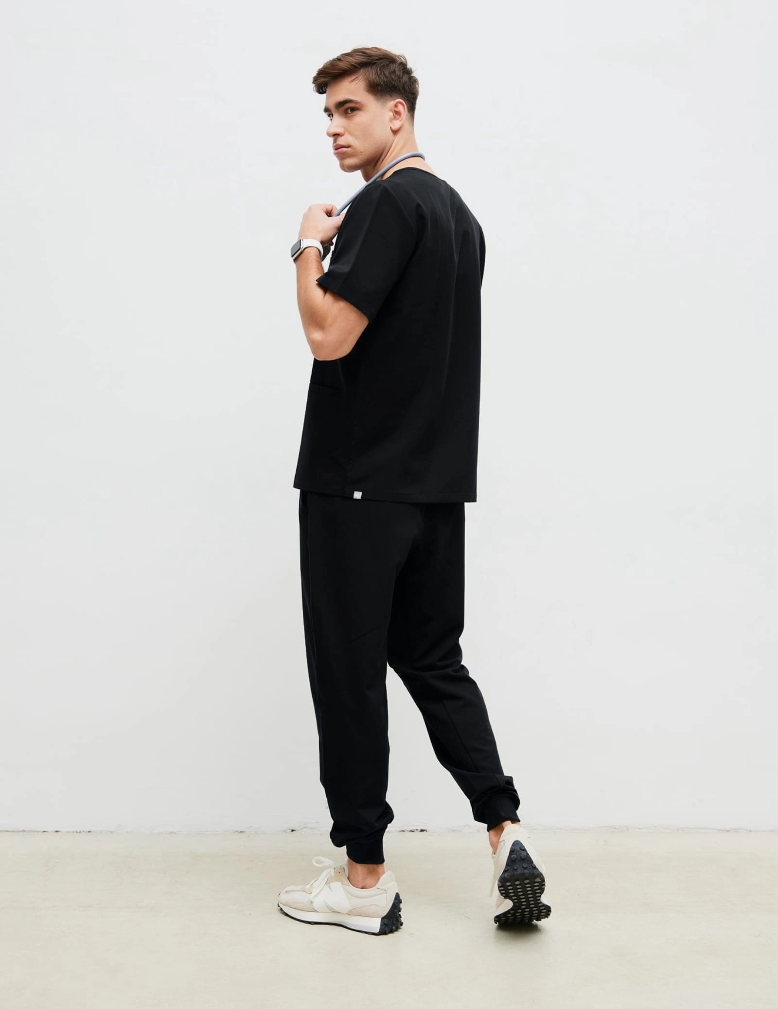 Férfi Orvosi Nadrág Jogger - BLACK