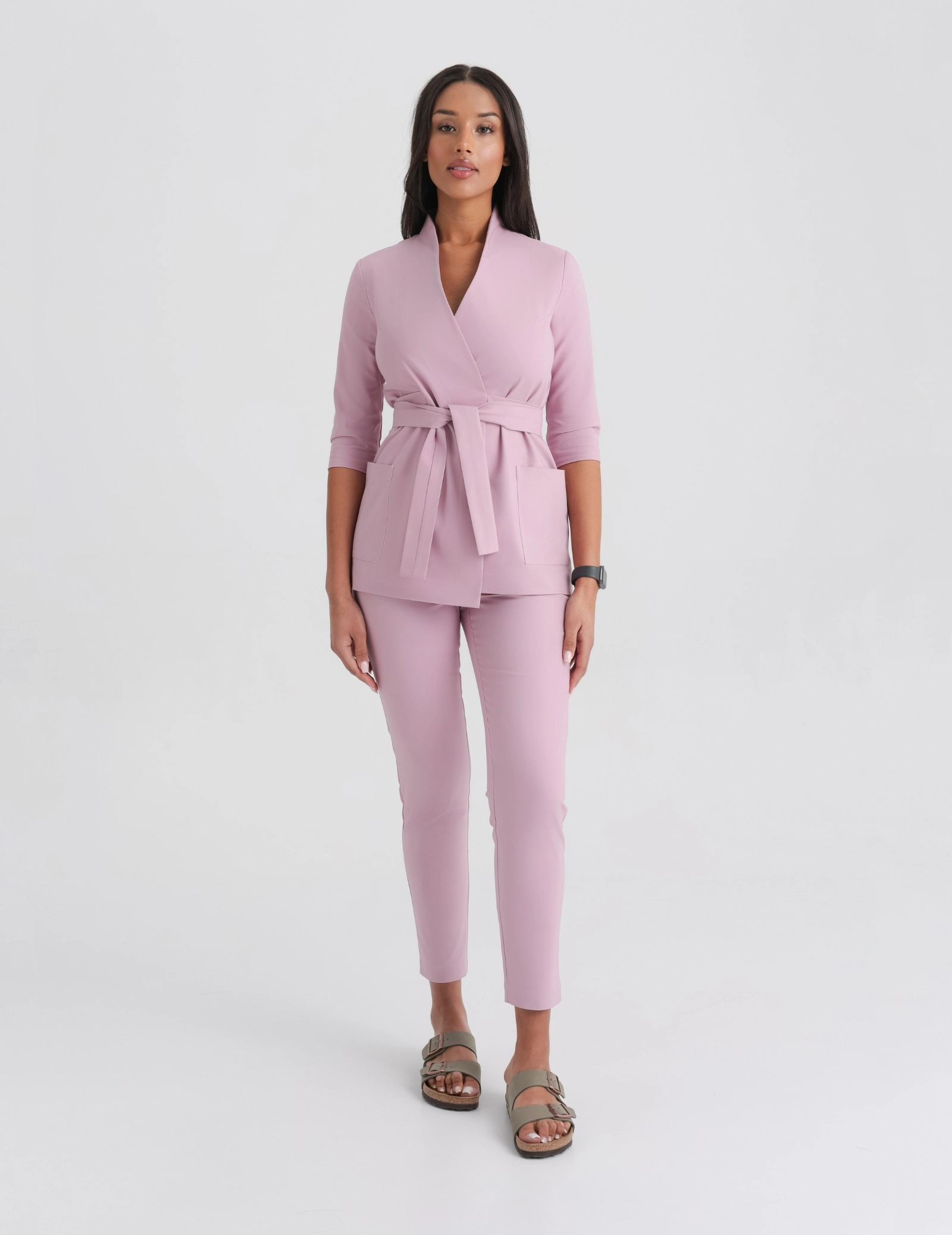 Női Orvosi Nadrág Slim Fit - FRENCH PINK