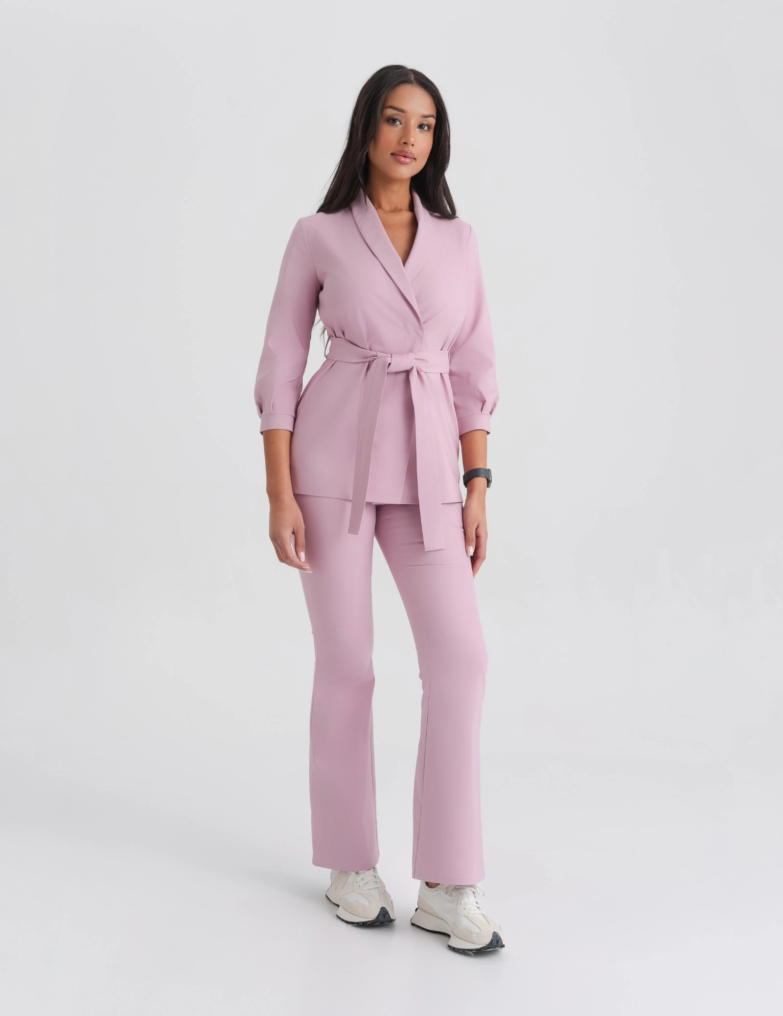 Női Orvosi Nadrág Flare - FRENCH PINK