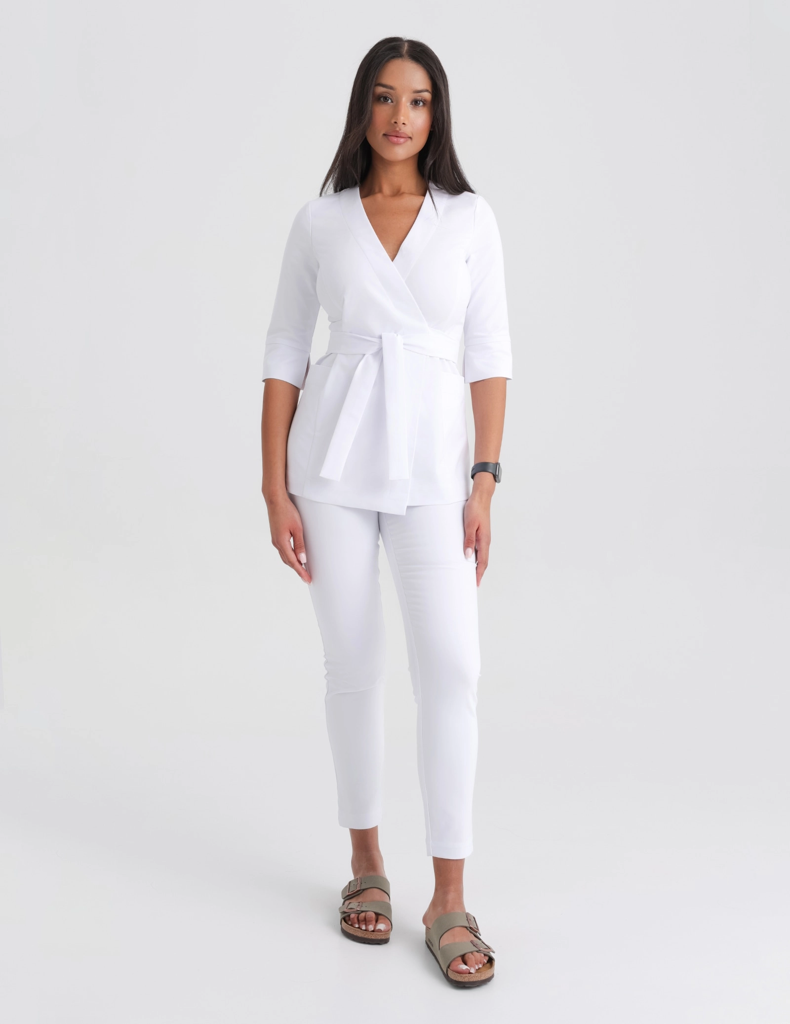 Női Orvosi Nadrág Slim Fit - WHITE