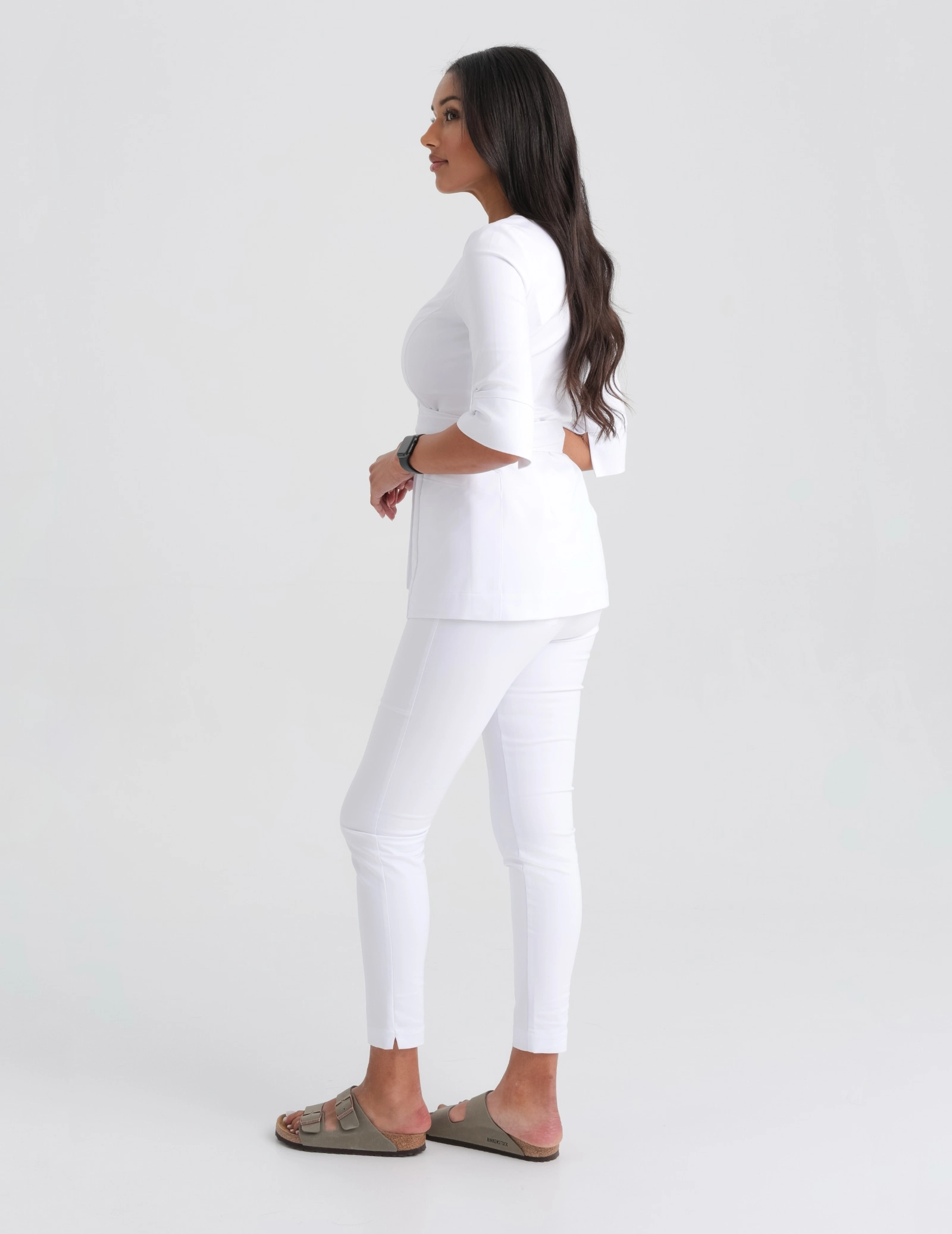 Női Orvosi Nadrág Slim Fit - WHITE