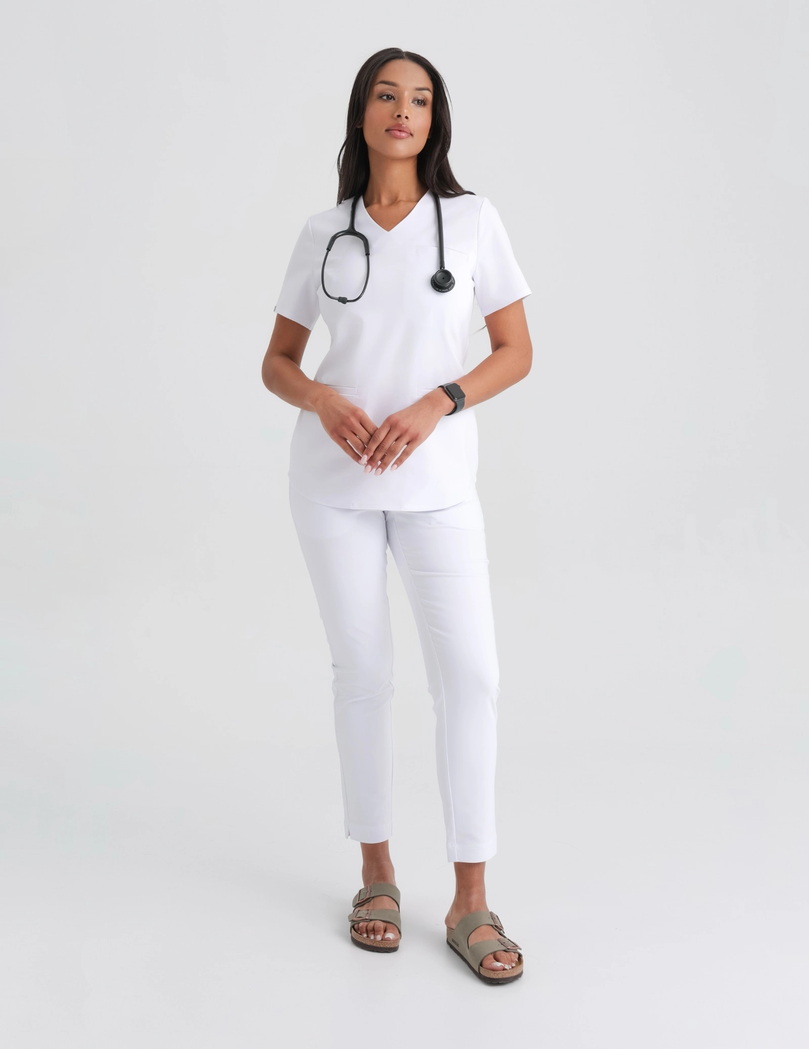 Női Orvosi Felső Grace - WHITE