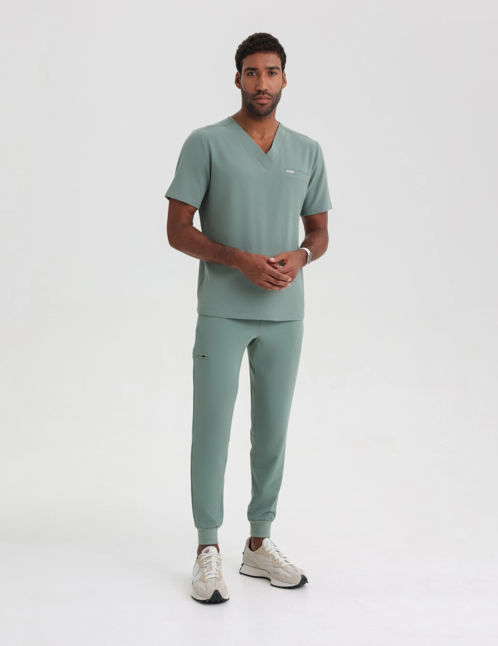 Férfi Orvosi Nadrág Jogger - DUSTY GREEN