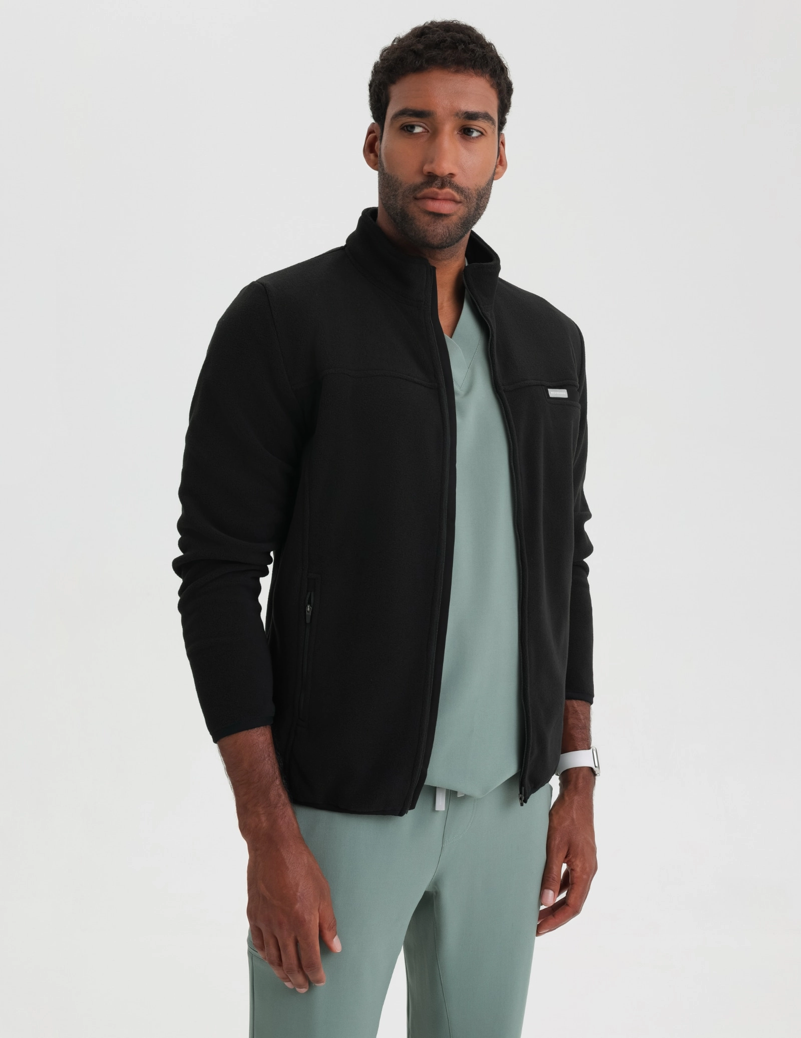 Férfi Polár Dzseki COZY HEAT - BLACK