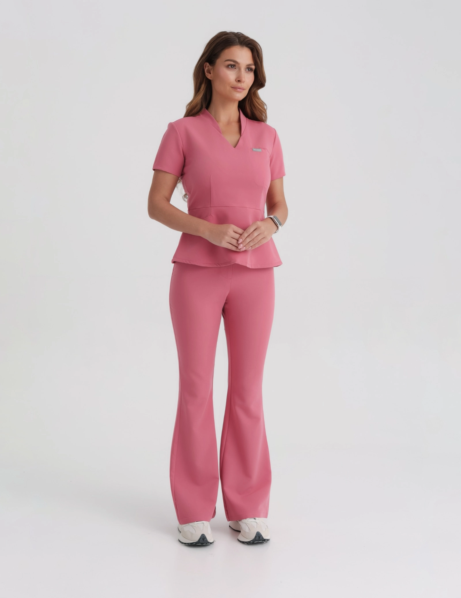 Női Orvosi Nadrág Flare - RASPBERRY CRUSH