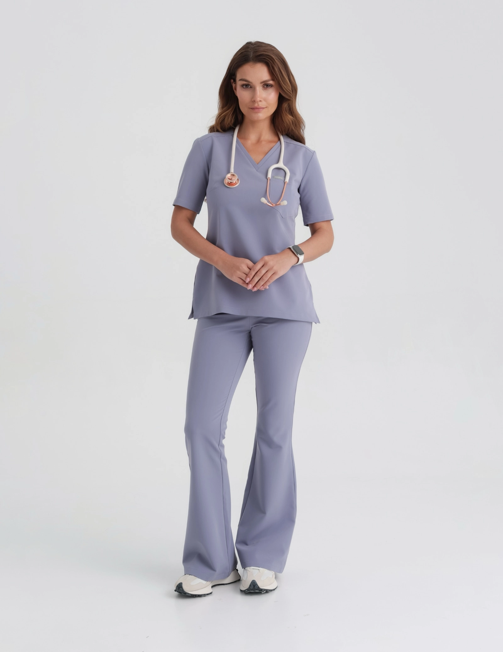 Női Orvosi Nadrág Flare - MILKY LAVENDER