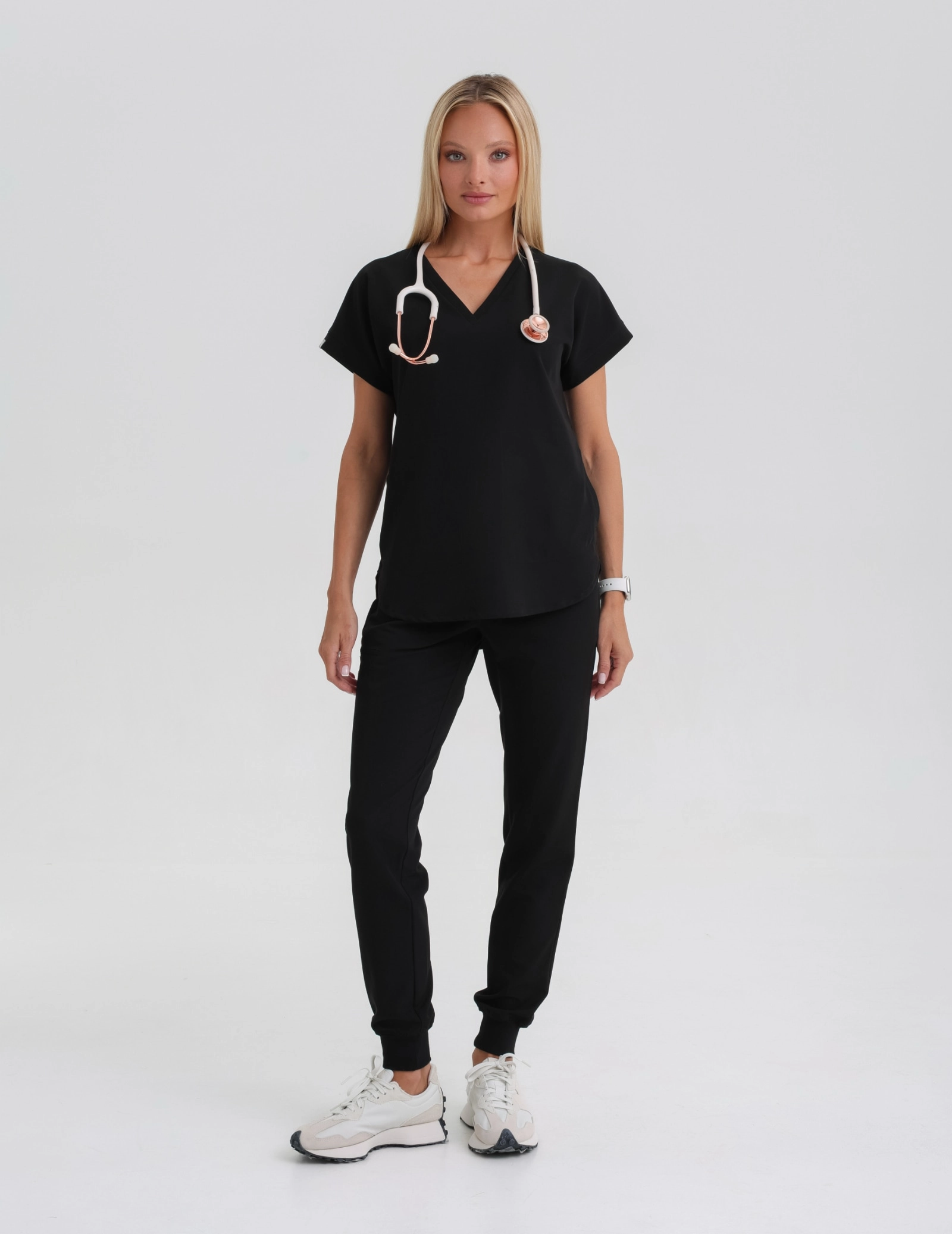 Női Orvosi Nadrág Jogger - BLACK