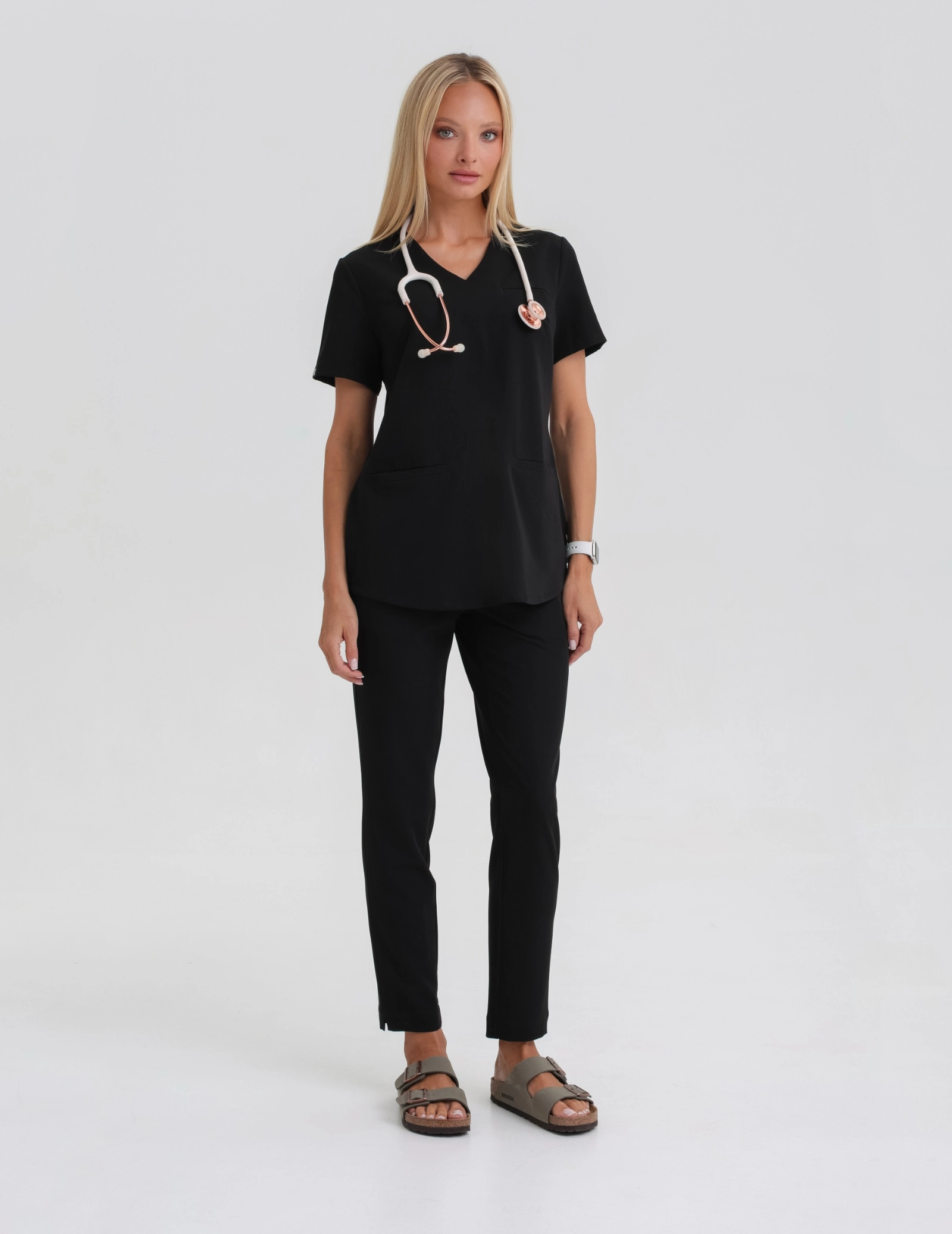 Női Orvosi Nadrág Basic - BLACK