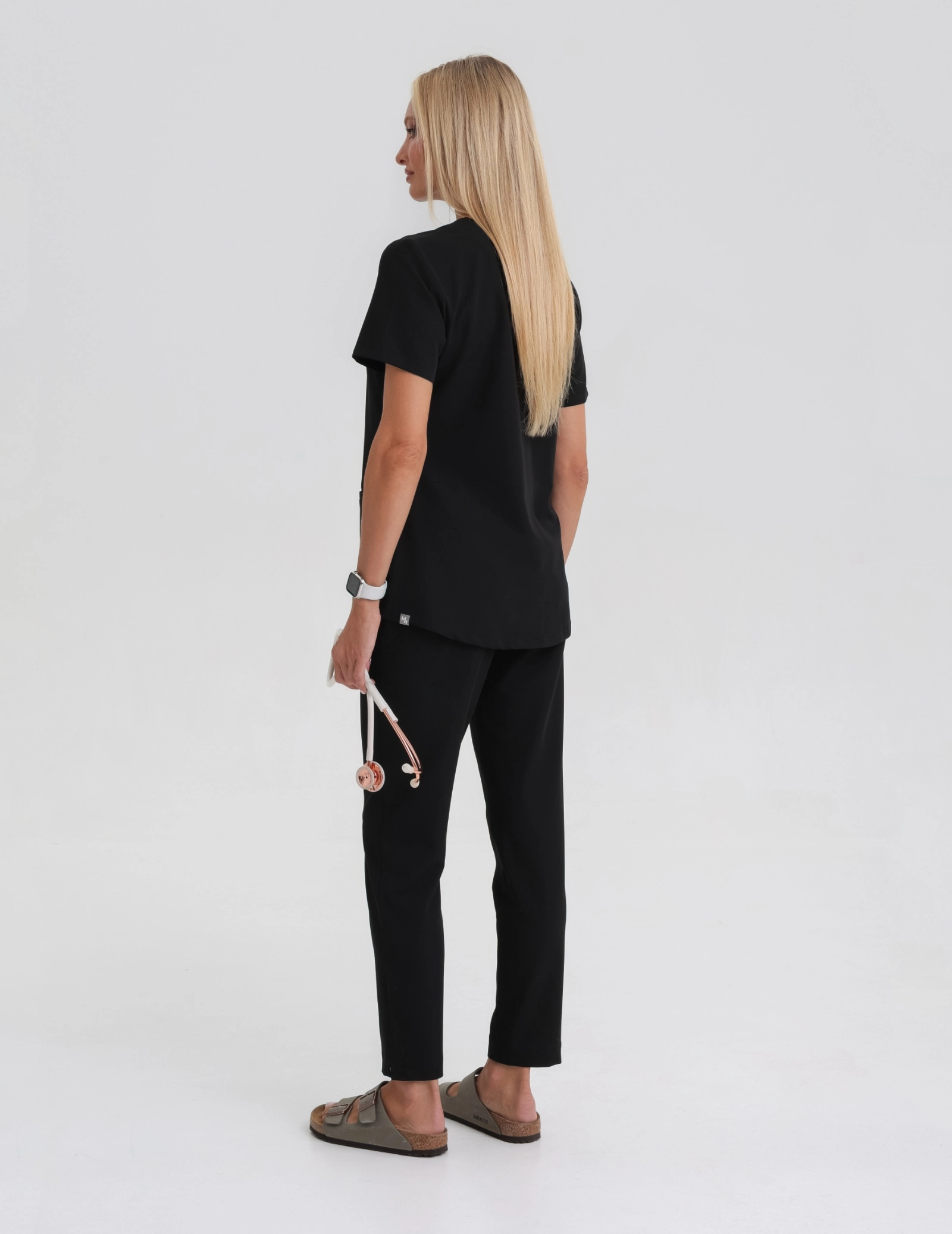 Női Orvosi Nadrág Basic - BLACK