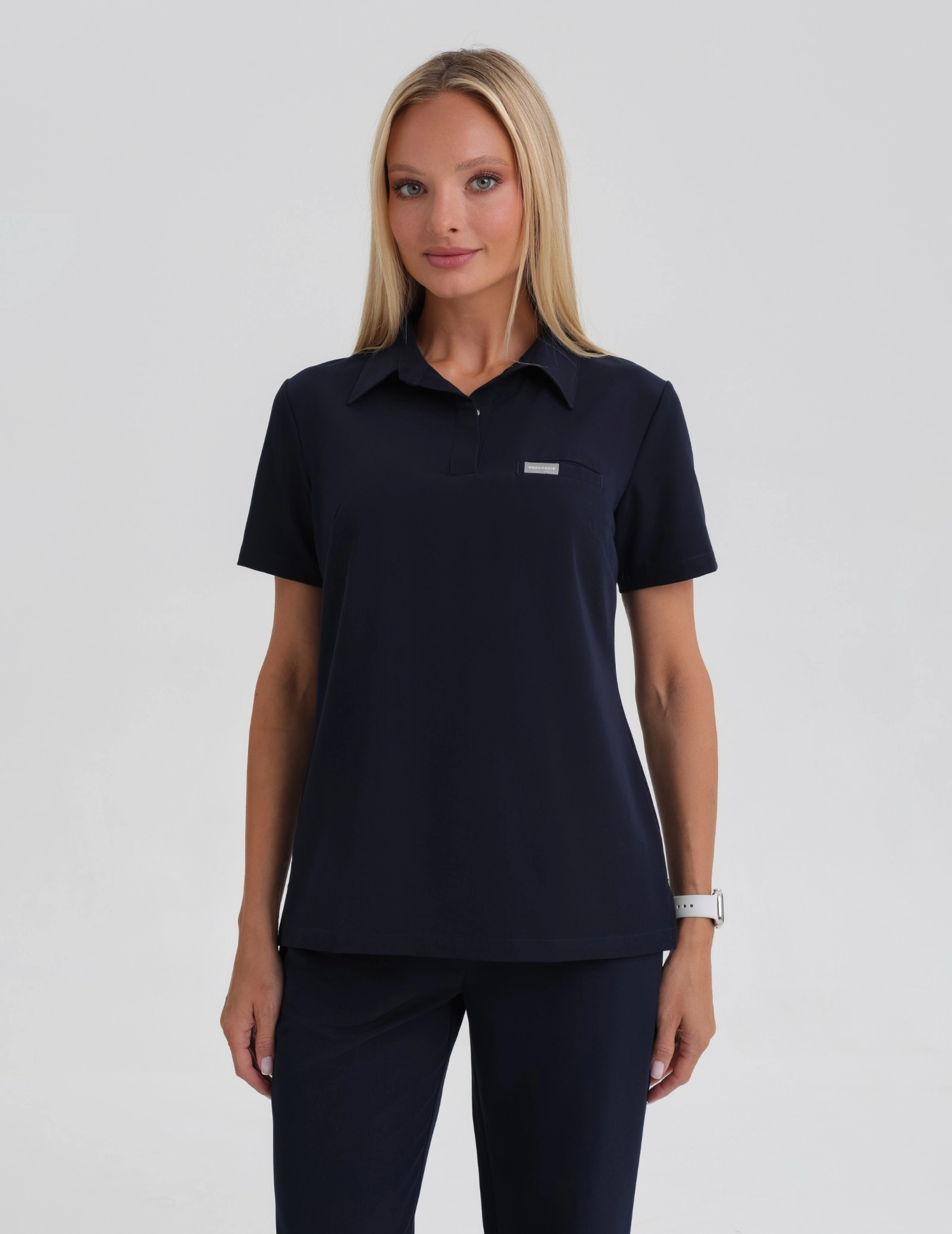 Női Orvosi Galléros Polo - DARK NAVY