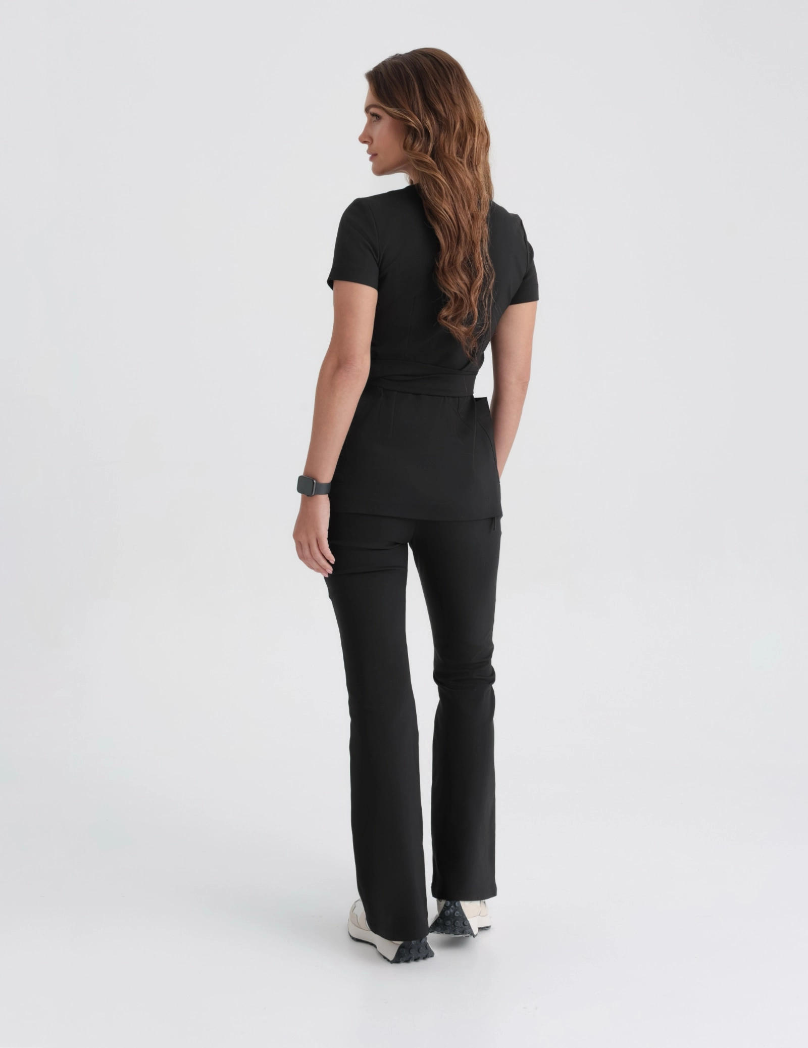 Női Orvosi Felső Kötős Auri - TRUE BLACK