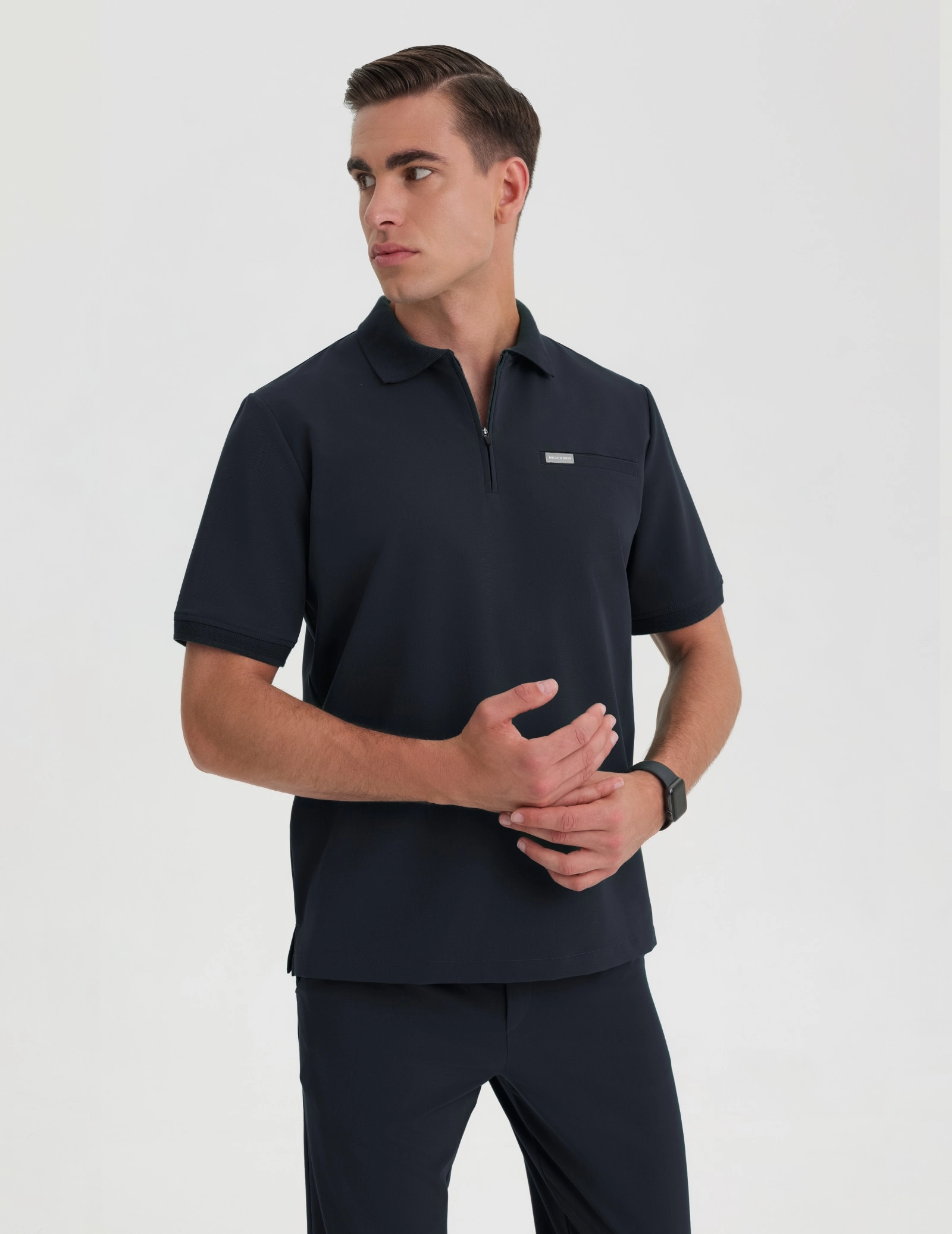 Férfi Orvosi Galléros Polo – MIDNIGHT BLUE