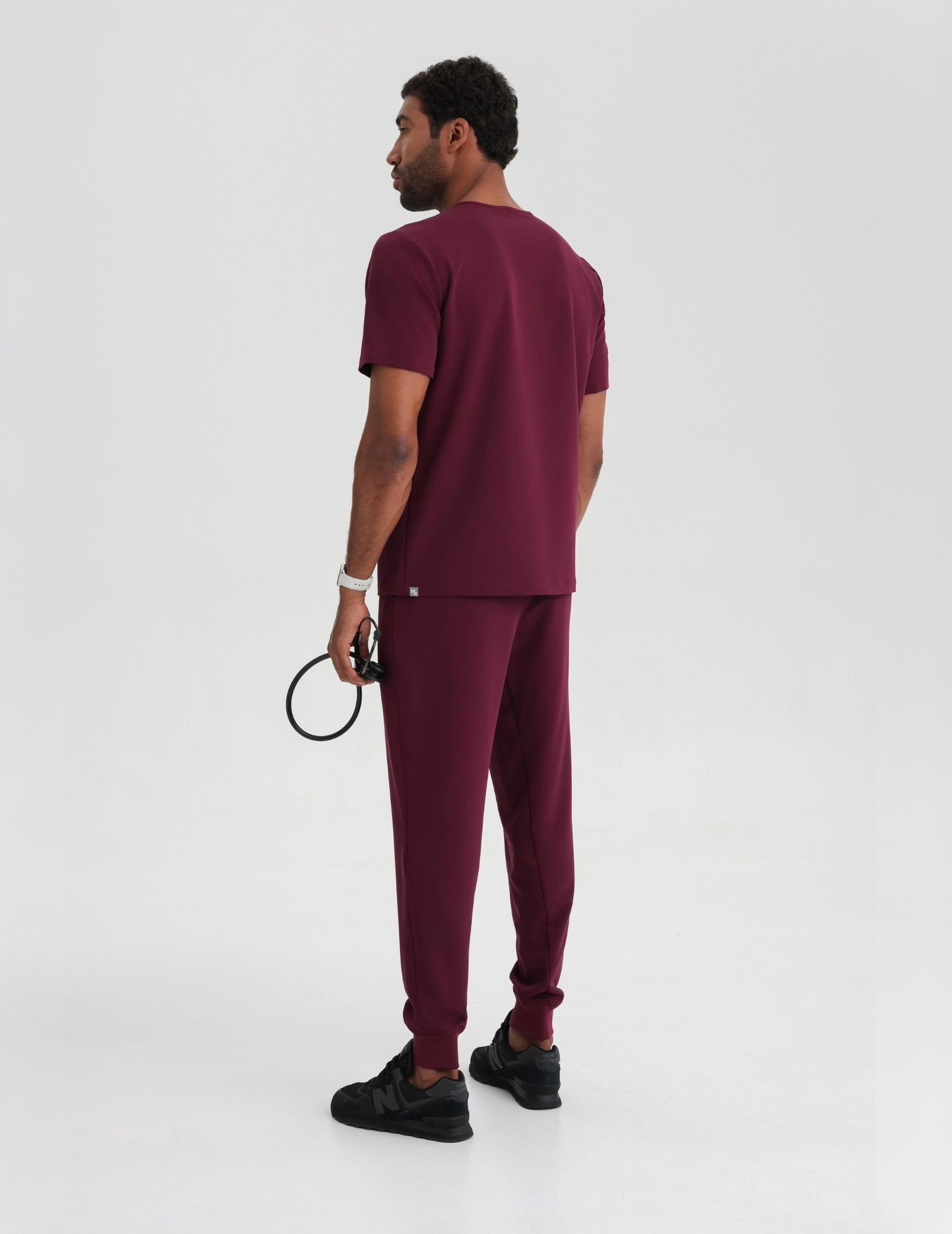Férfi Orvosi Nadrág Jogger - BURGUNDY