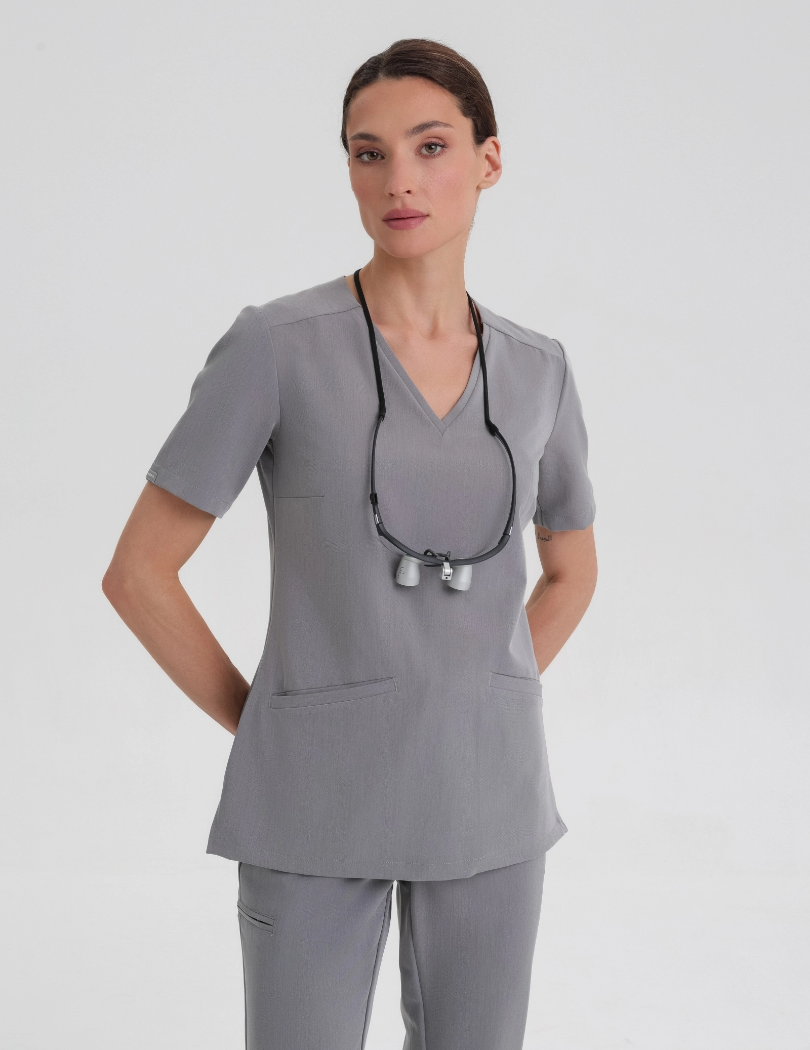 Női Orvosi Felső Casy - SHARK GRAY