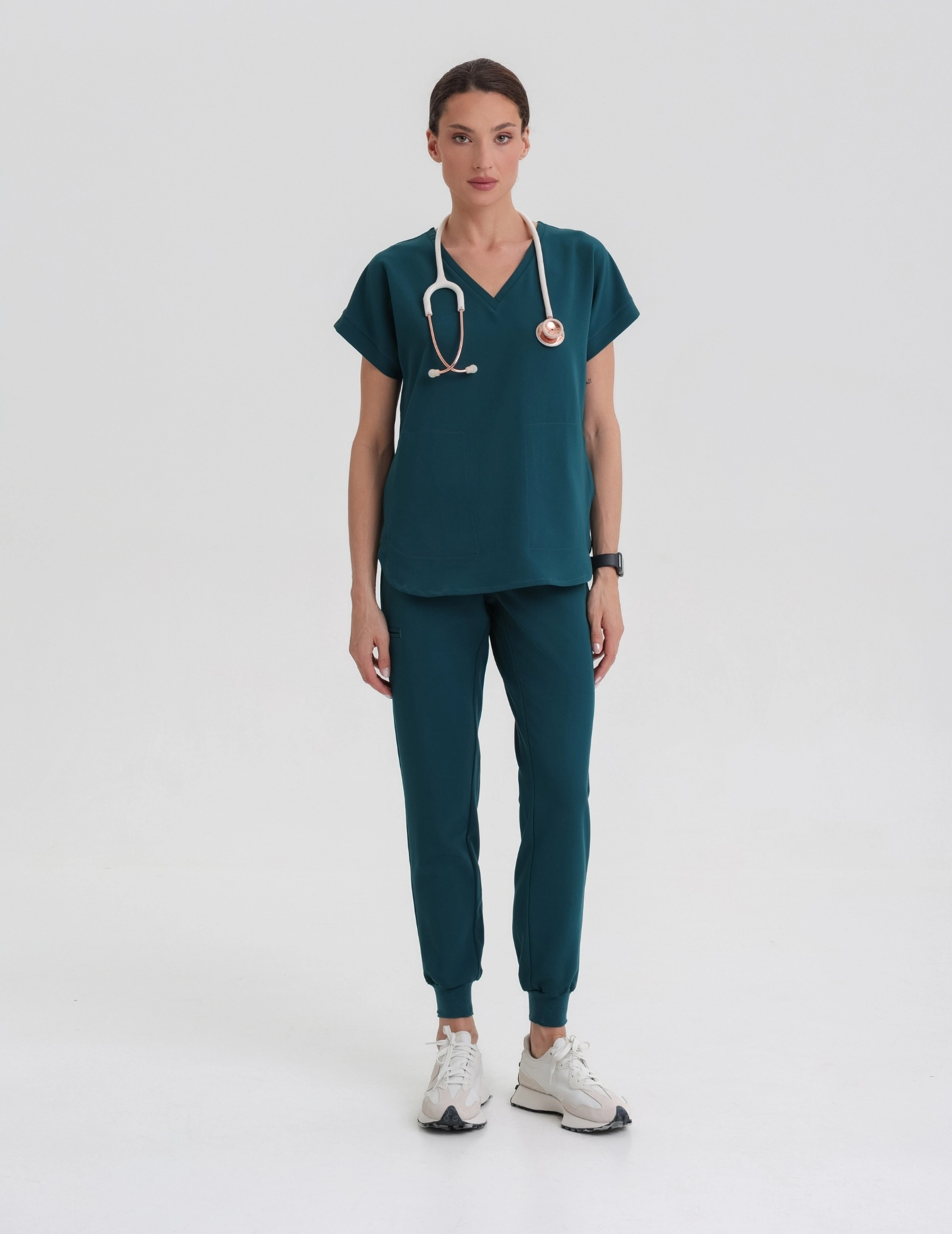 Női Orvosi Nadrág Jogger - DEEP GREEN