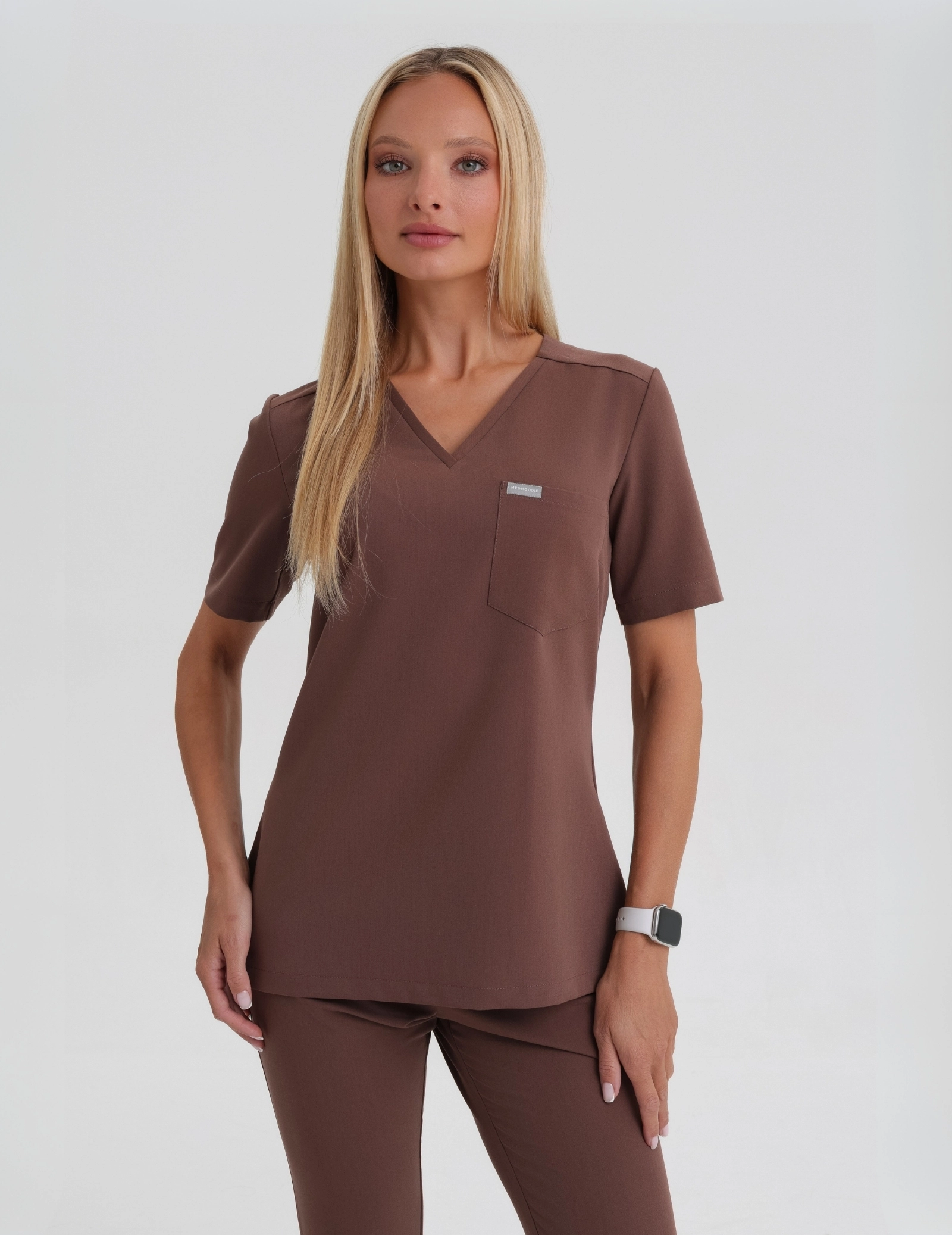 Női Orvosi Felső Raya One Pocket - MILKY BROWN