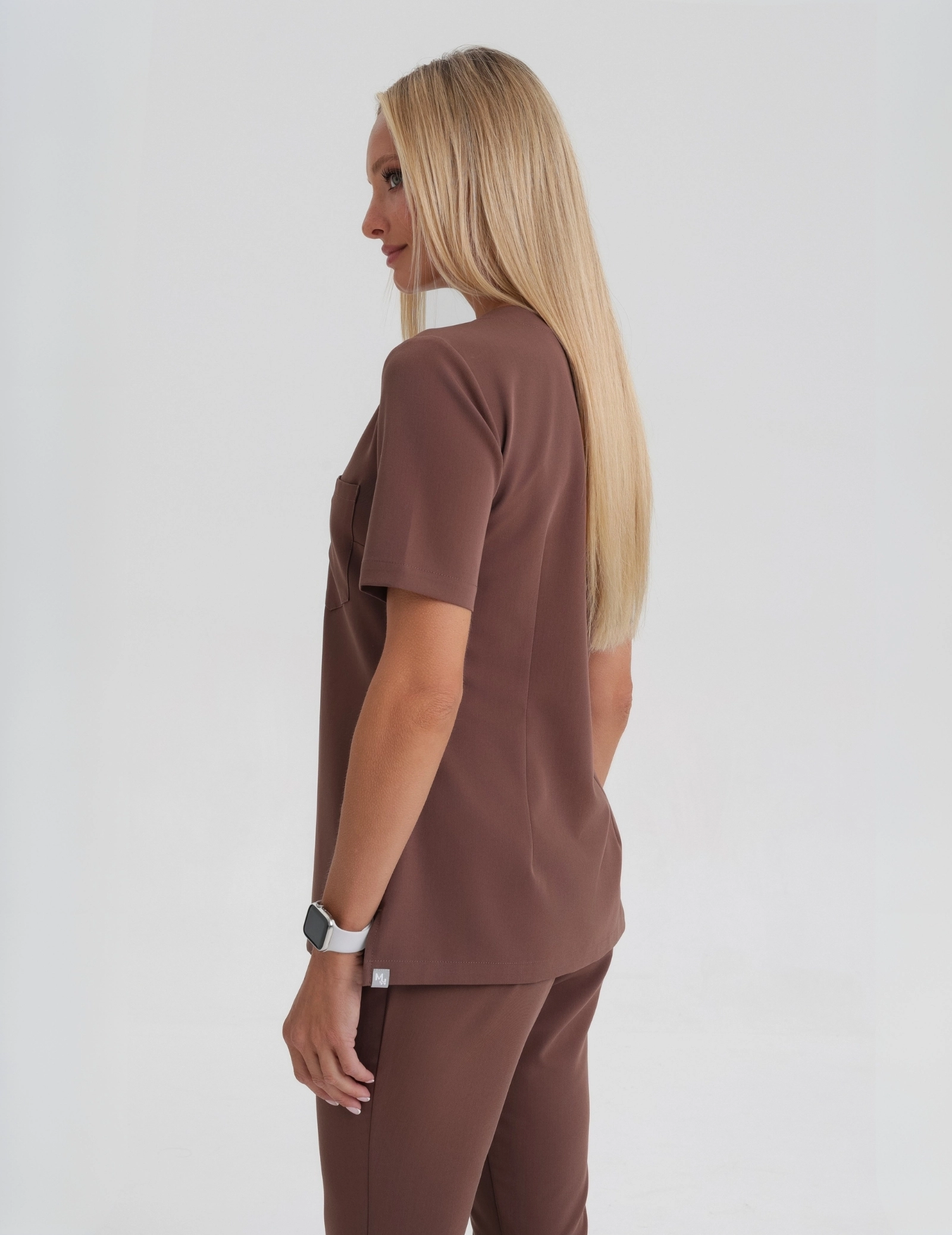 Női Orvosi Felső Raya One Pocket - MILKY BROWN