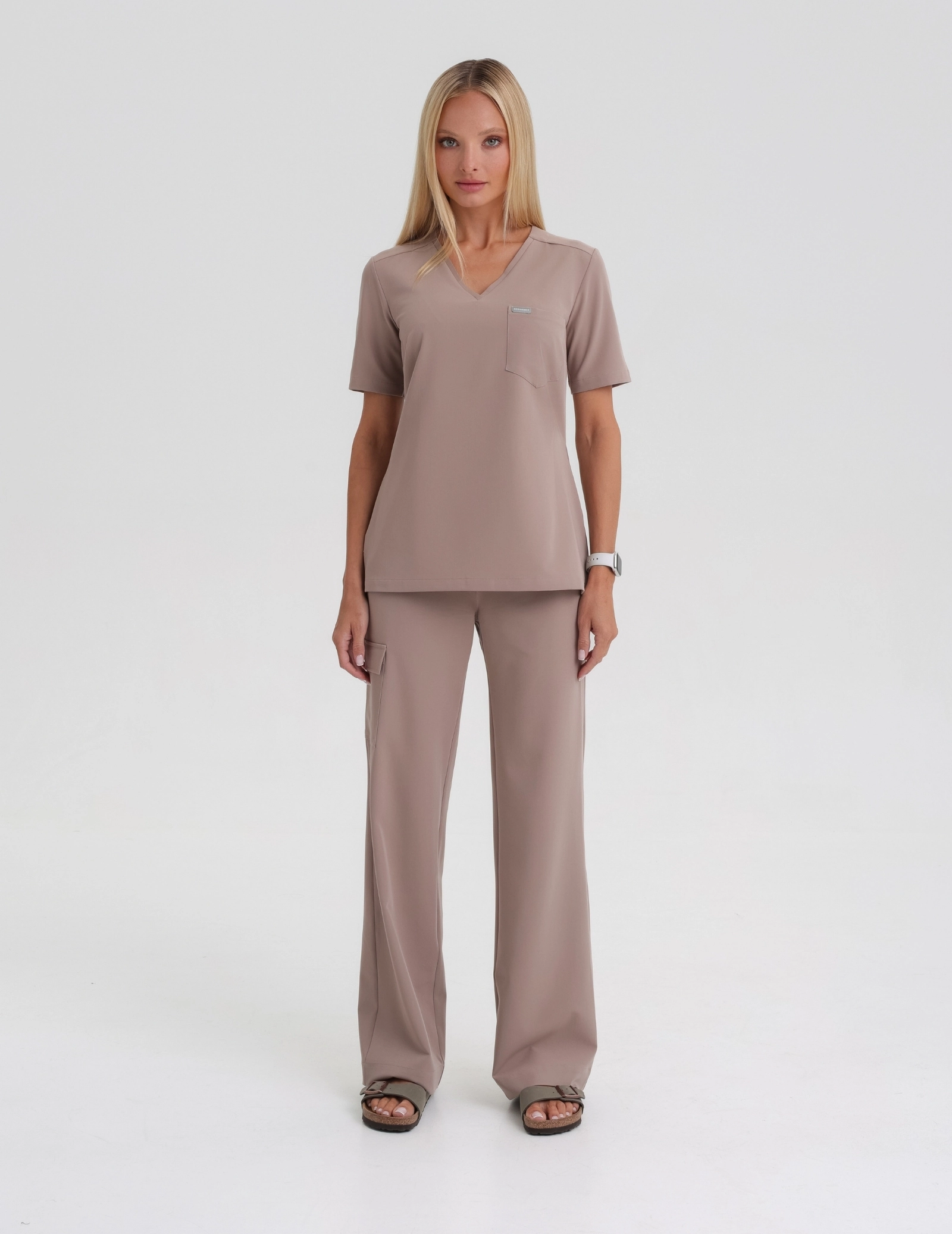 Női Orvosi Nadrág Yoga - BEIGE