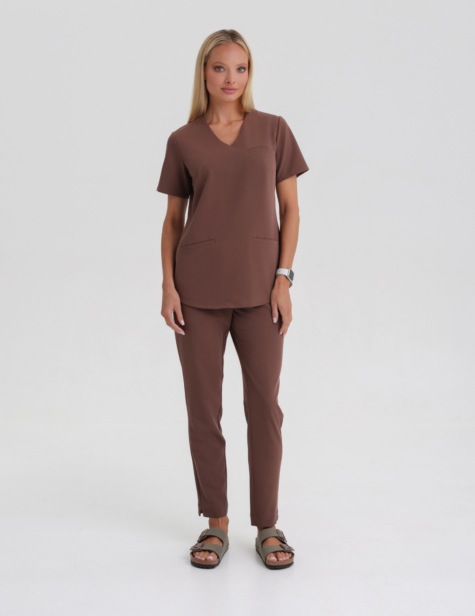 Női Orvosi Felső Grace - MILKY BROWN