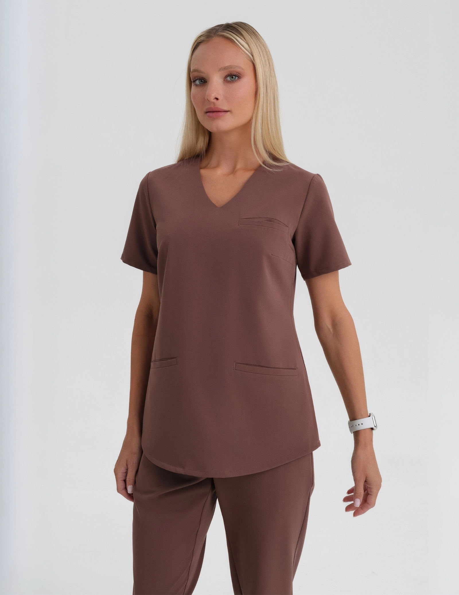 Női Orvosi Felső Grace - MILKY BROWN