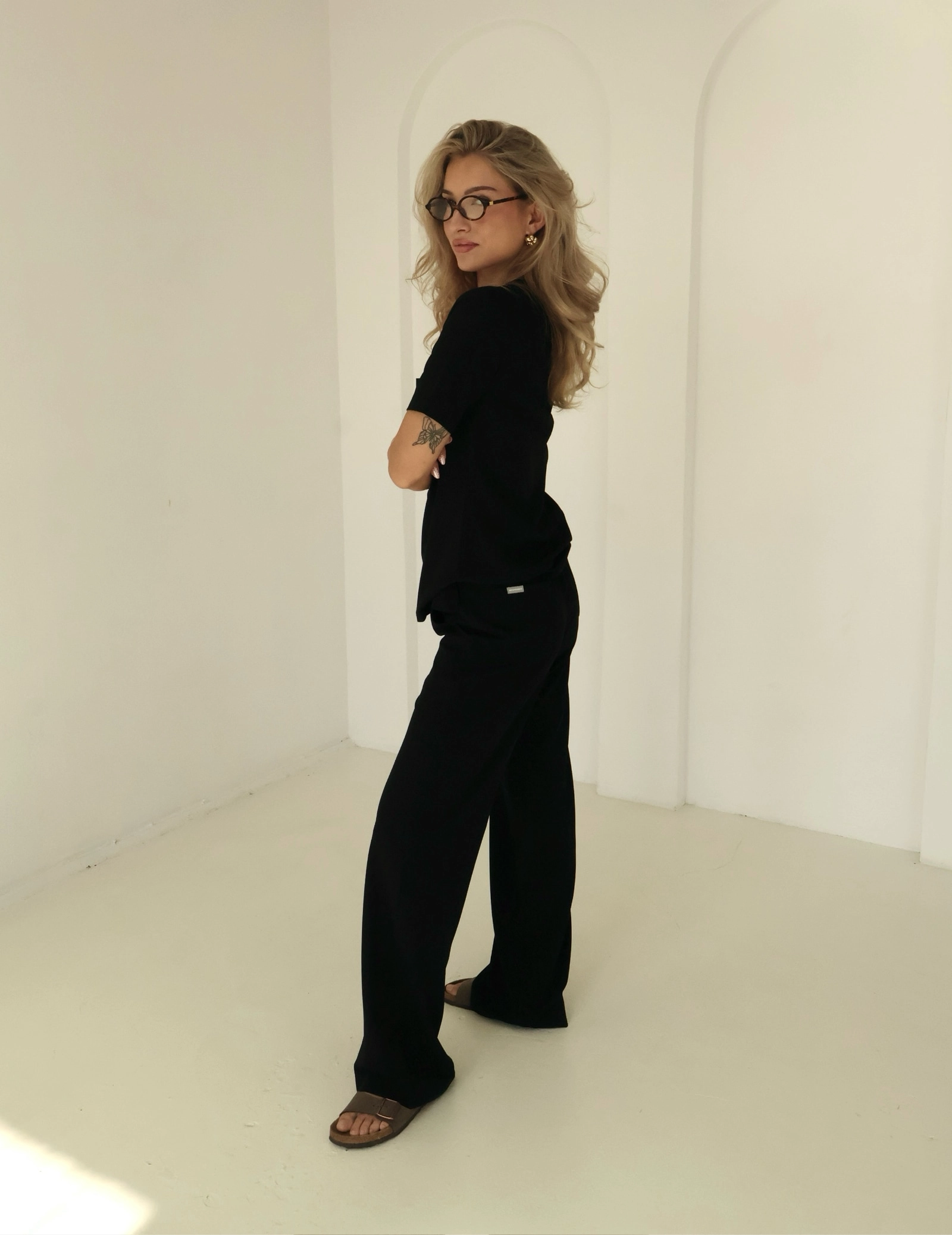 Női Orvosi Felső Raya One Pocket – BLACK