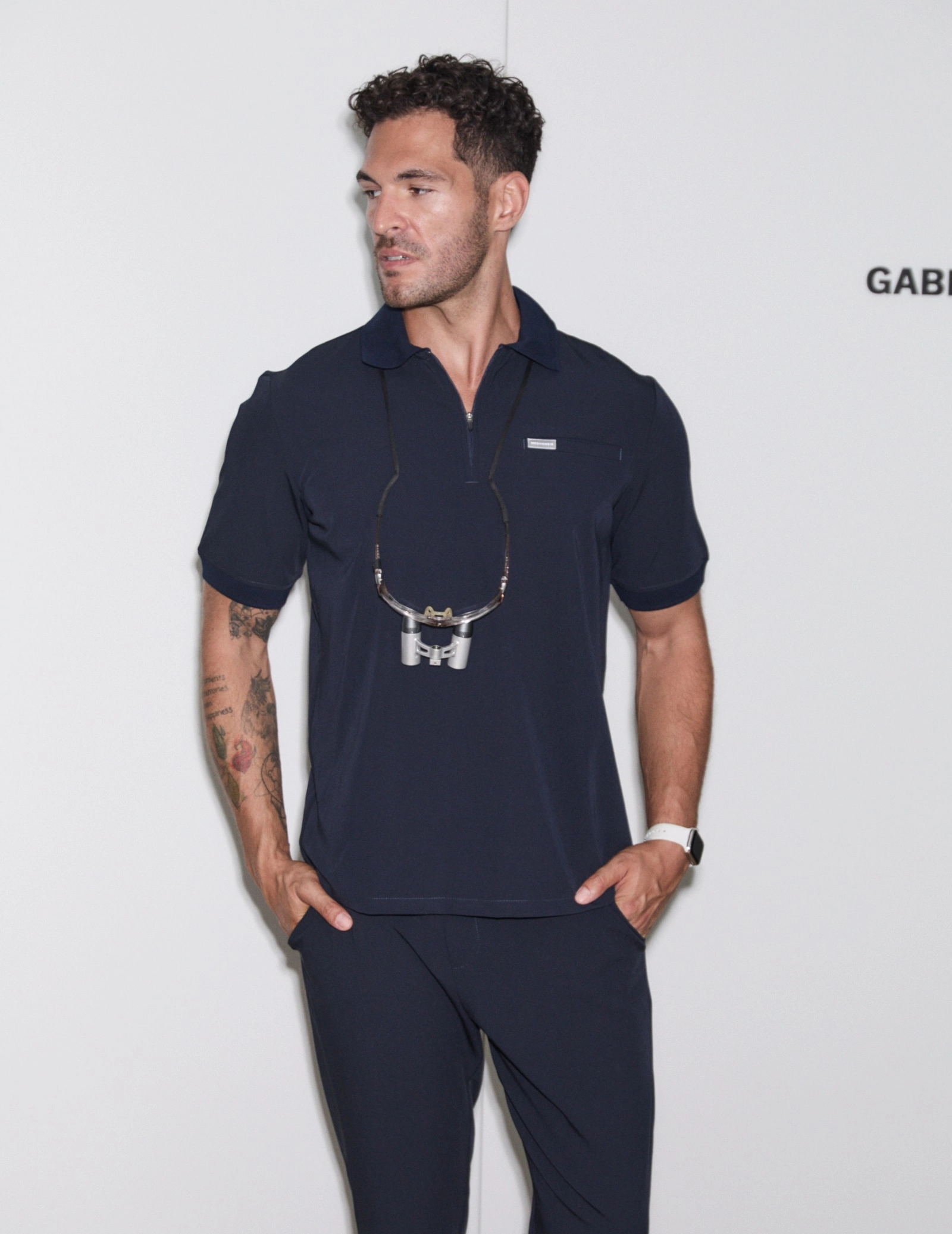 Férfi Orvosi Galléros Polo – MIDNIGHT BLUE