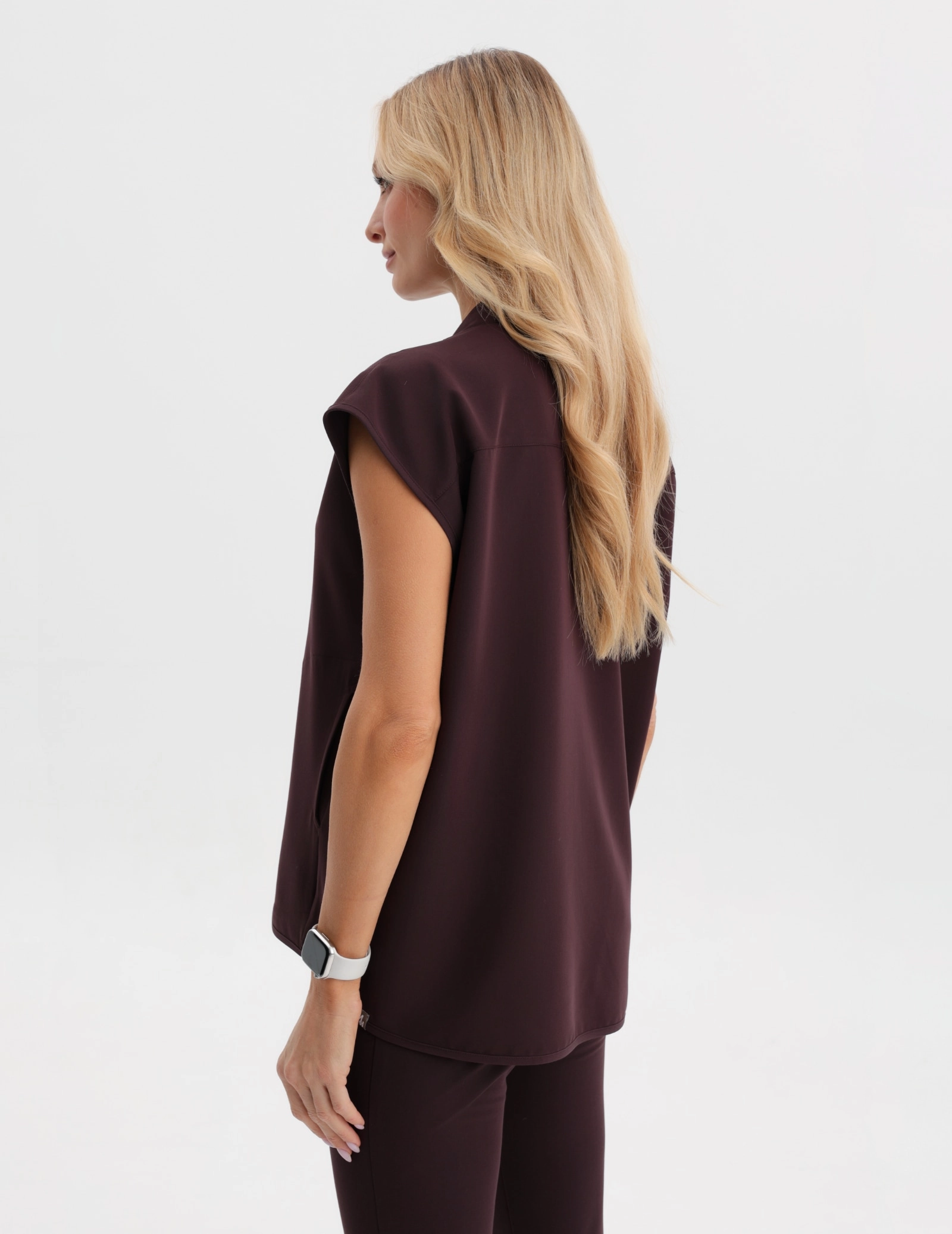 Női Orvosi Felső Khloe - DARK CHOCOLATE