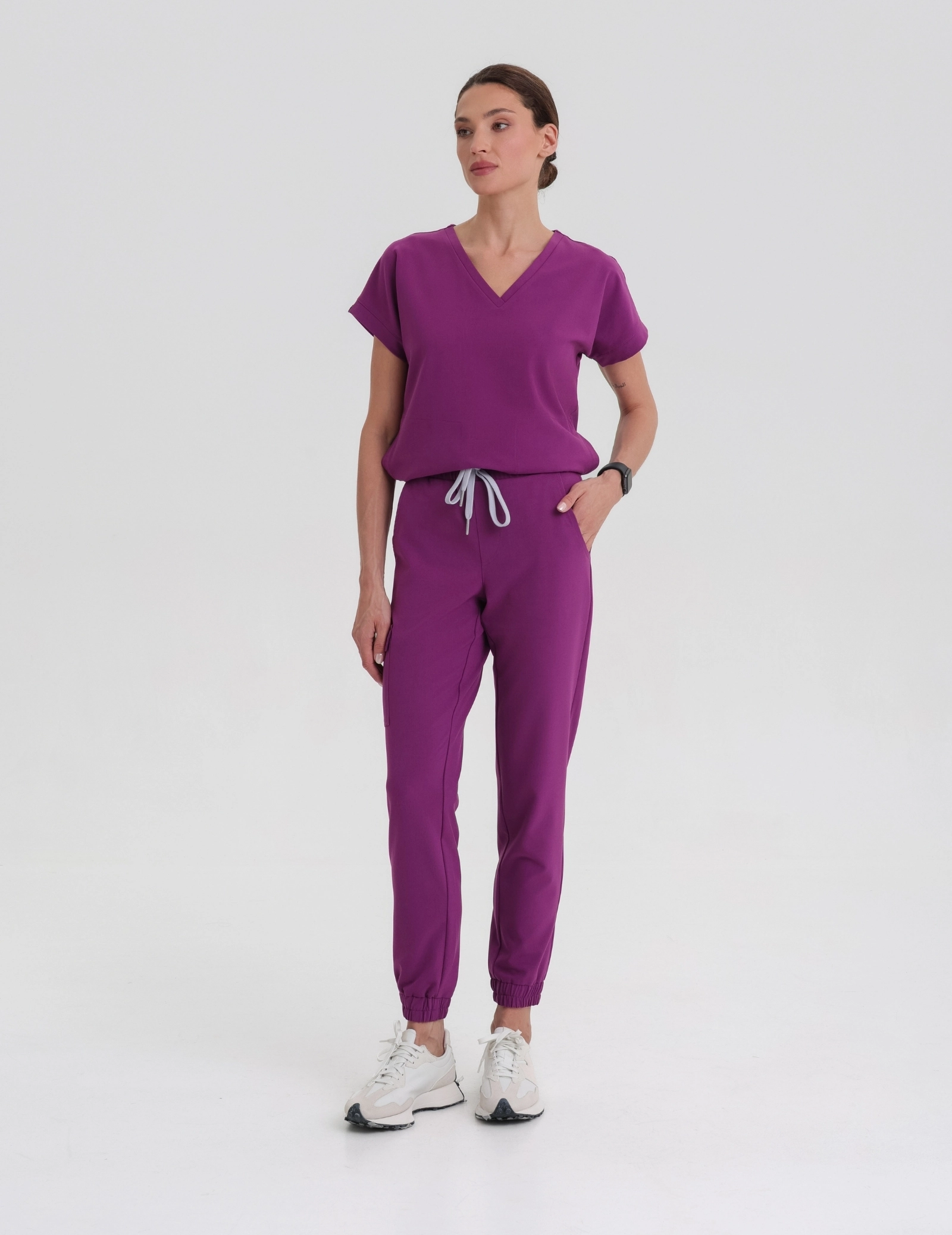 Női Orvosi Nadrág Jogger Amelia - GRAPE PURPLE