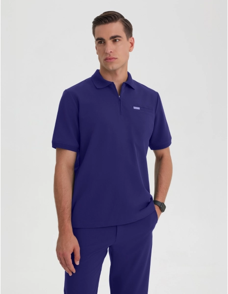 Férfi Orvosi Galléros Polo - DUSK