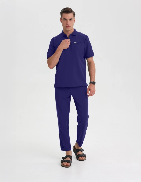 Férfi Orvosi Galléros Polo...