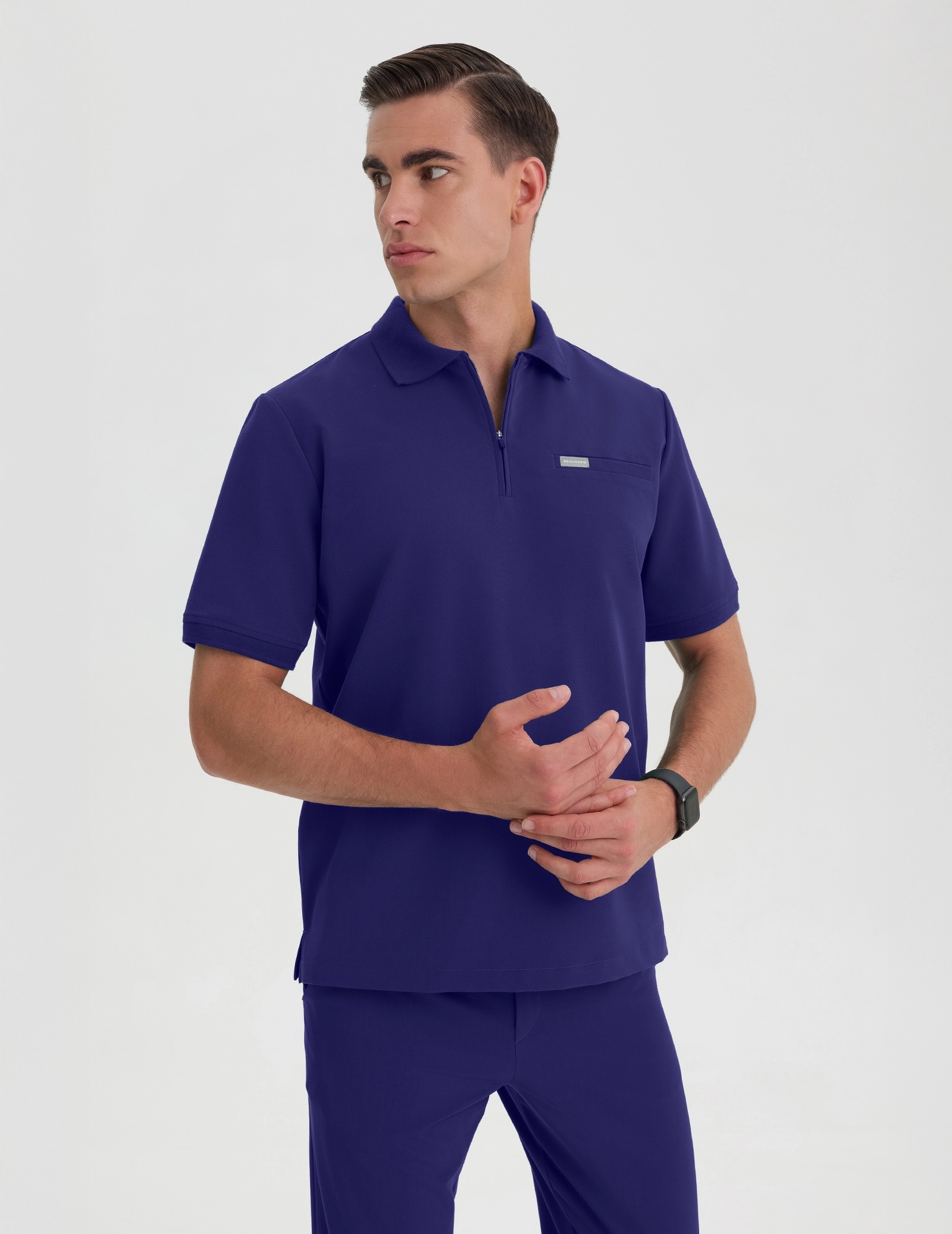 Férfi Orvosi Galléros Polo - DUSK
