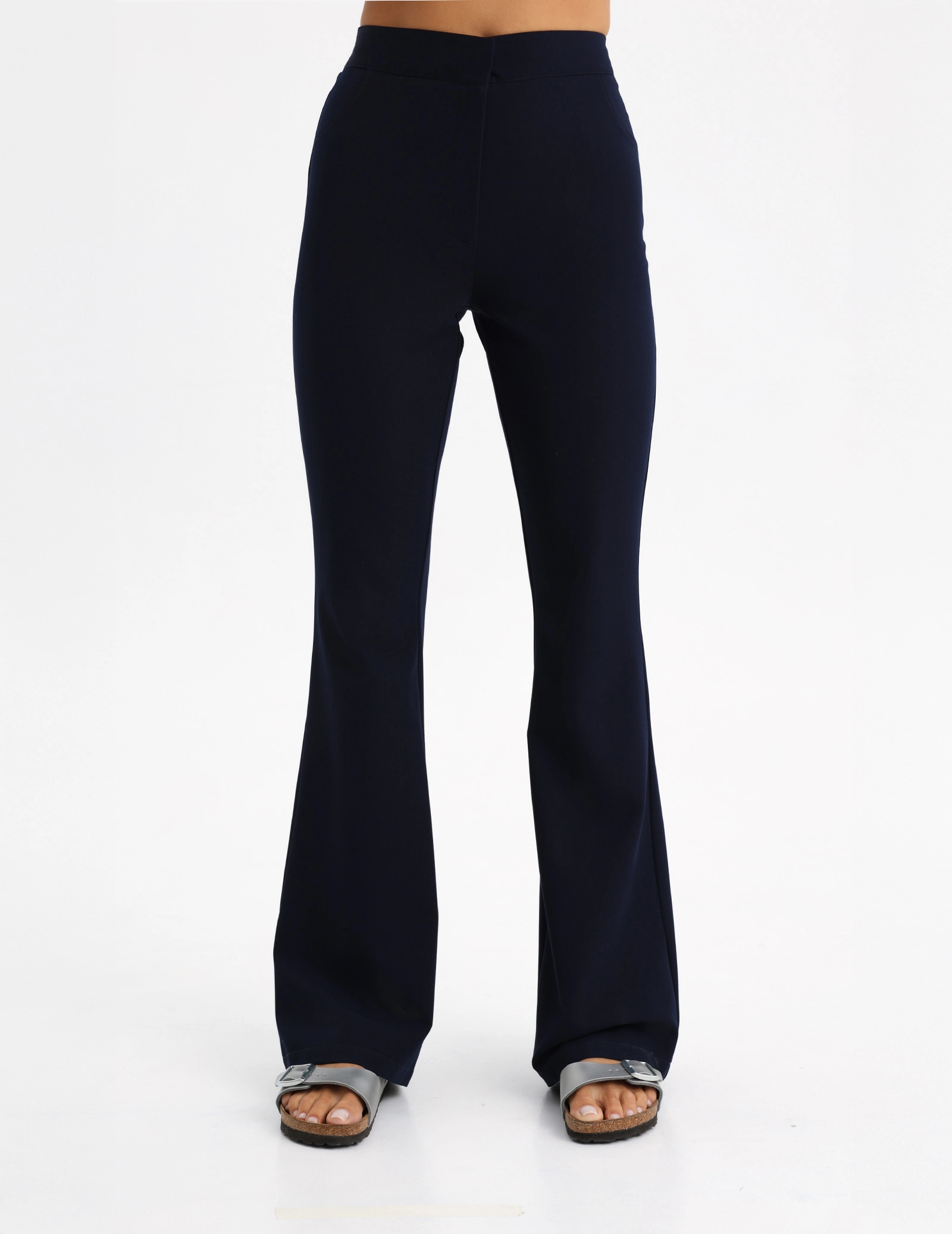 Női Orvosi Nadrág Flare - DARK NAVY