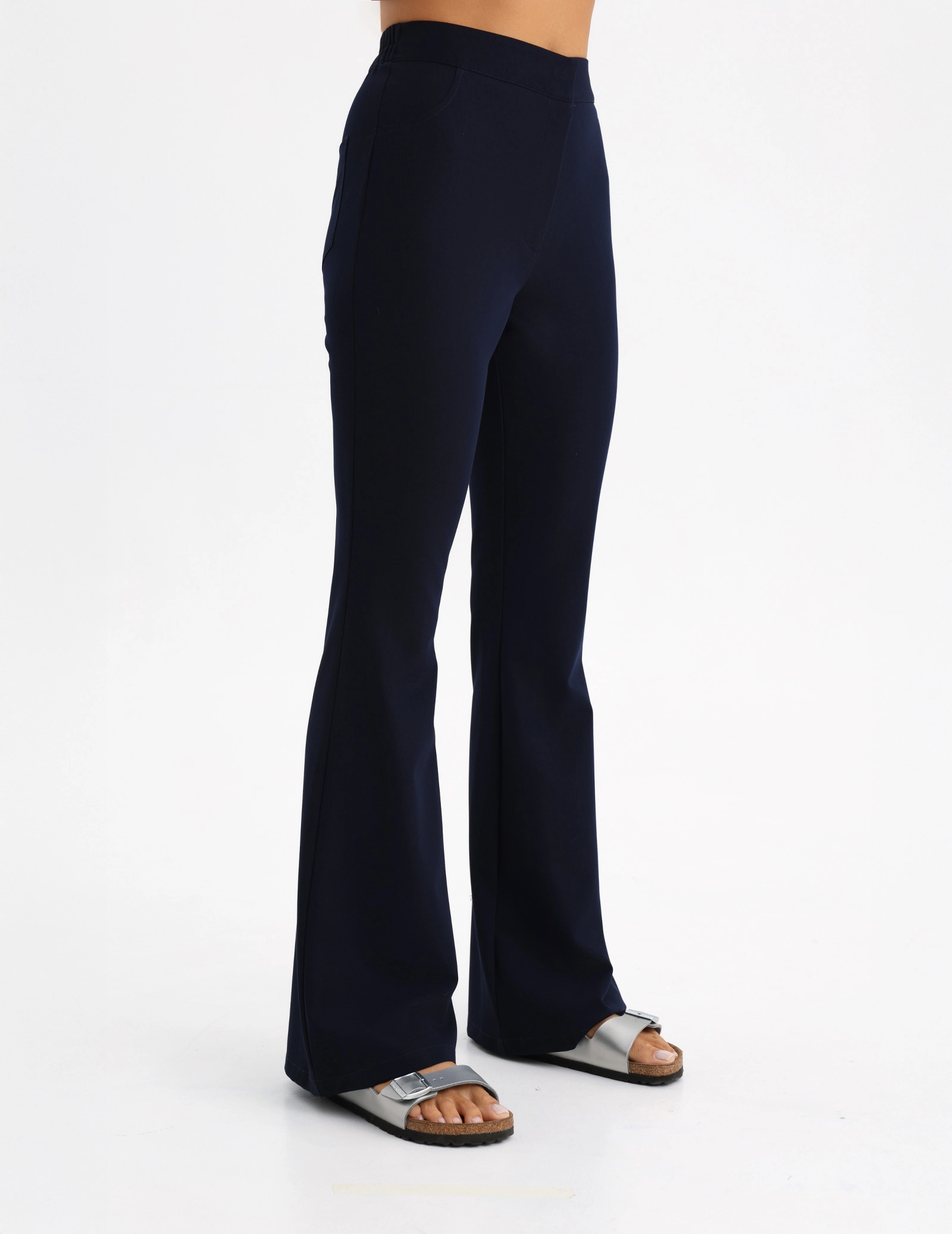 Női Orvosi Nadrág Flare - DARK NAVY