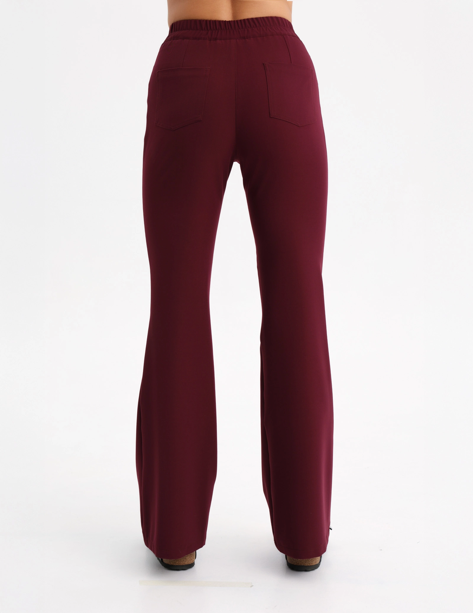 Női Orvosi Nadrág Flare - BURGUNDY