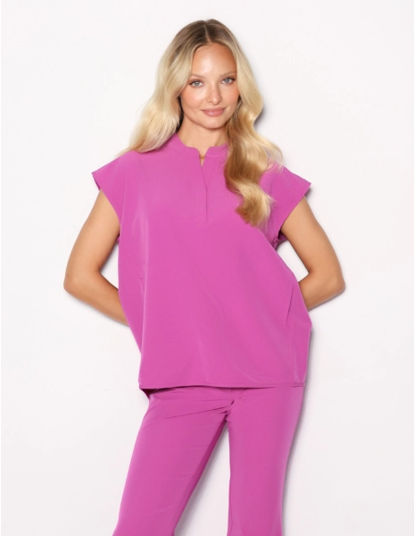 Női Orvosi Felső Khloe - ELECTRIC PINK